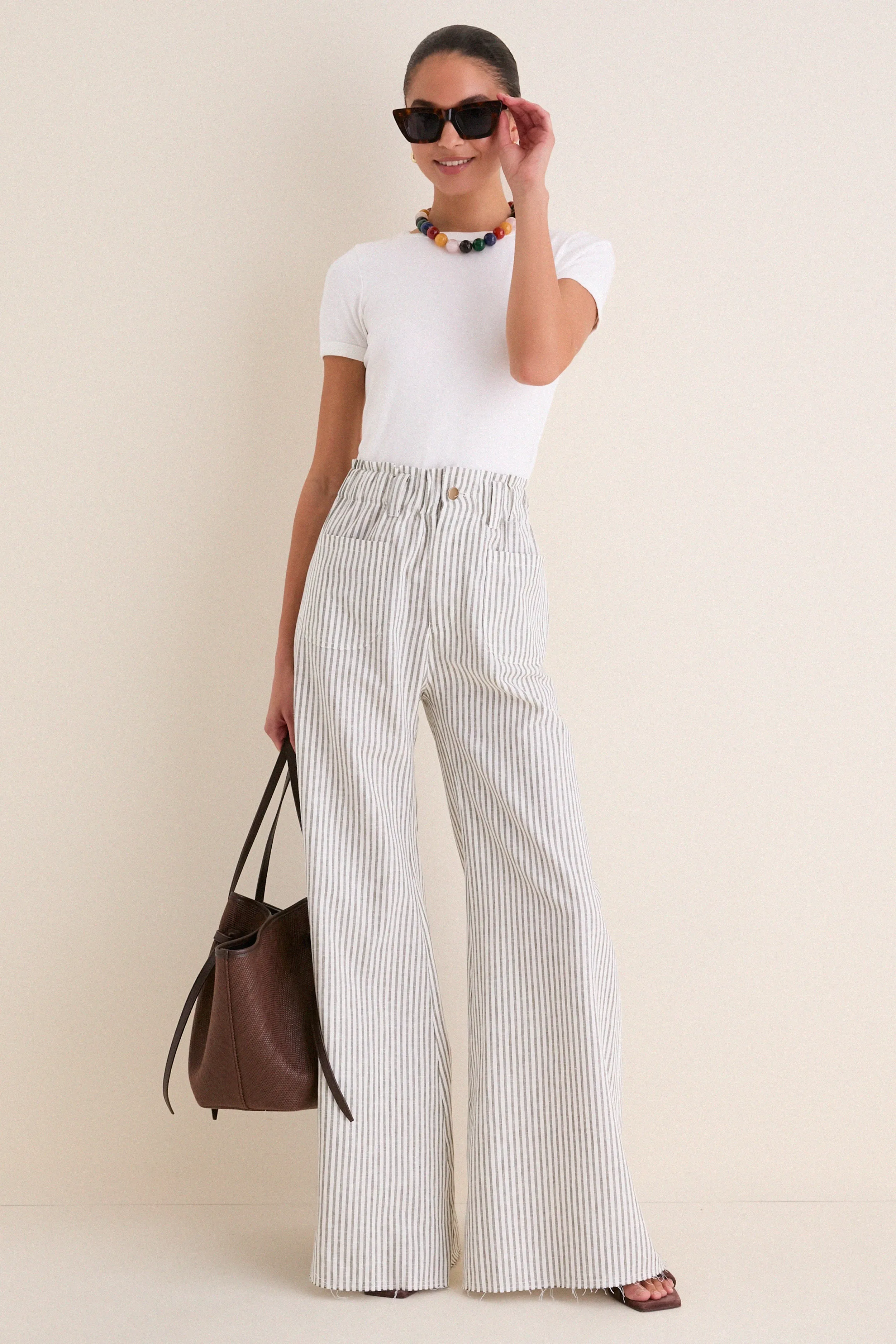 Juniper Stripe Linen Tulip Wide Leg Pant sold by Tuckernuck product image thumbnail 2