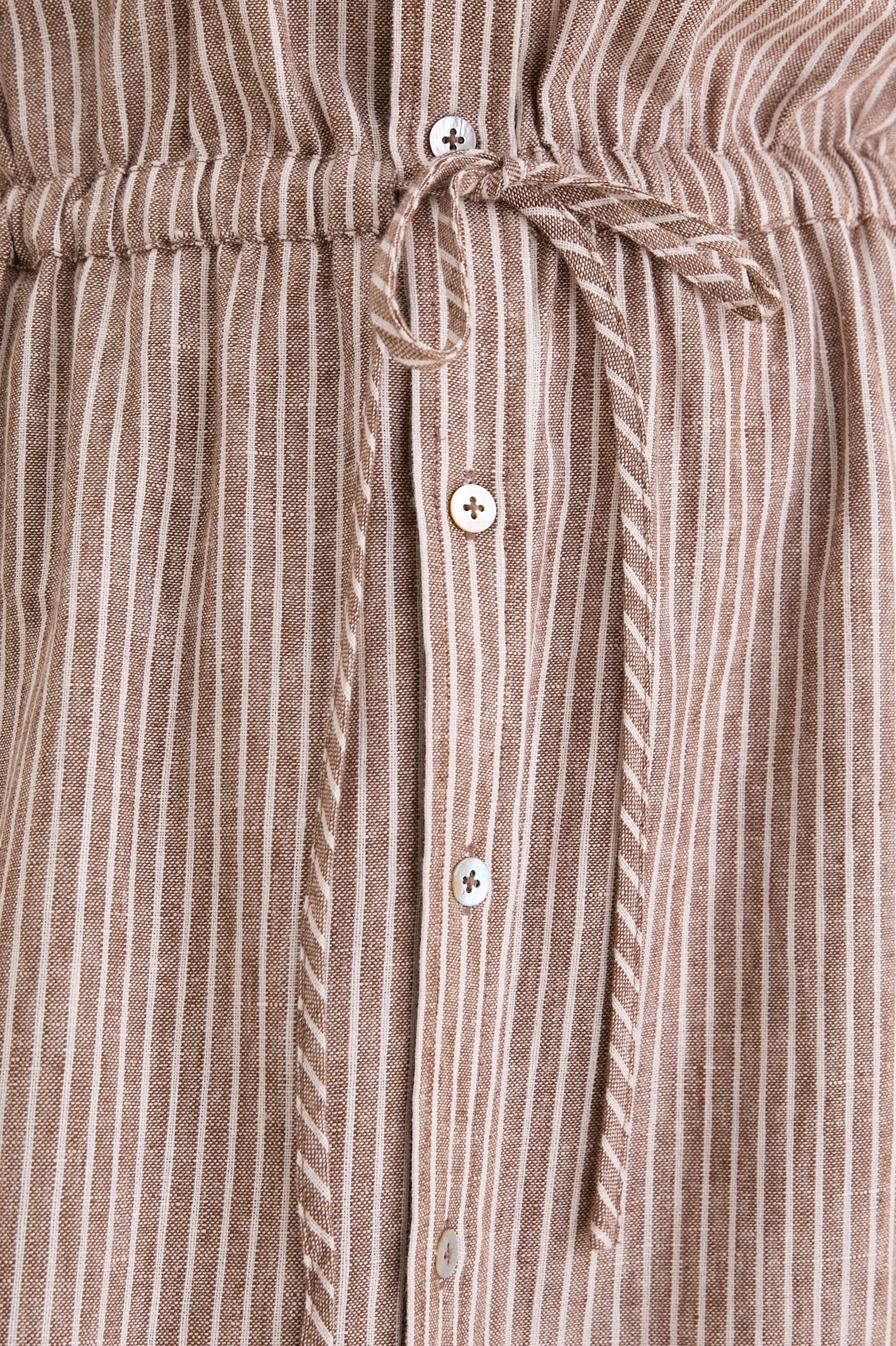 Cafe Stripe Linen Julien Shirt Dress sold by Tuckernuck product image thumbnail 5