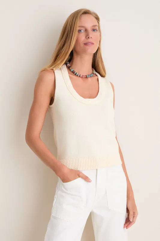 Ivory Cotton Rope Mariner Tank made by Tuckernuck