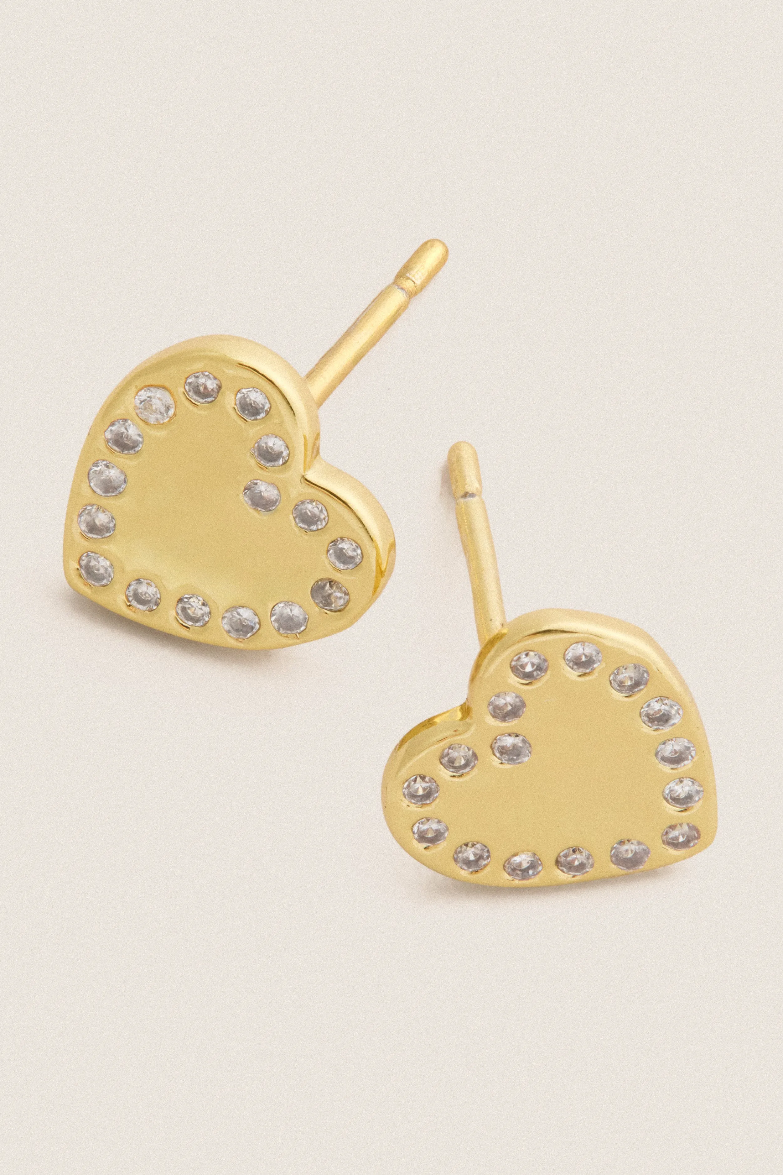 Gold Heart Cora Stud Earrings sold by Tuckernuck product image thumbnail 4