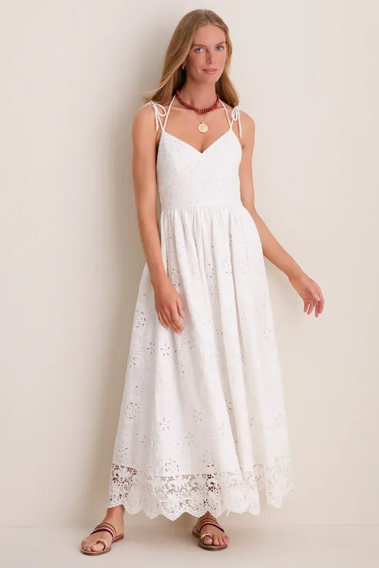 White Analisa Maxi Dress made by En Saison
