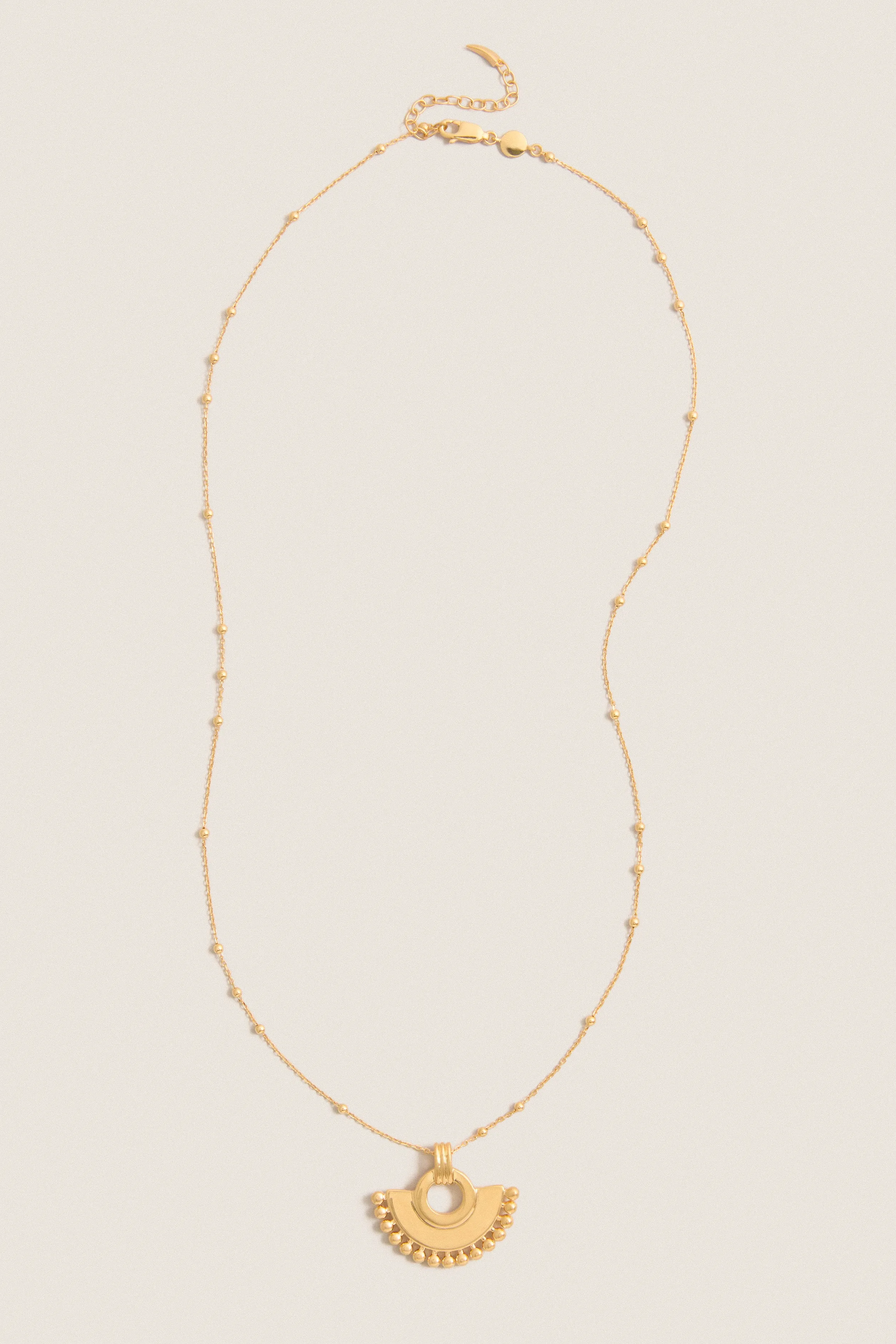 Gold Zenyu Fan Necklace sold by Tuckernuck