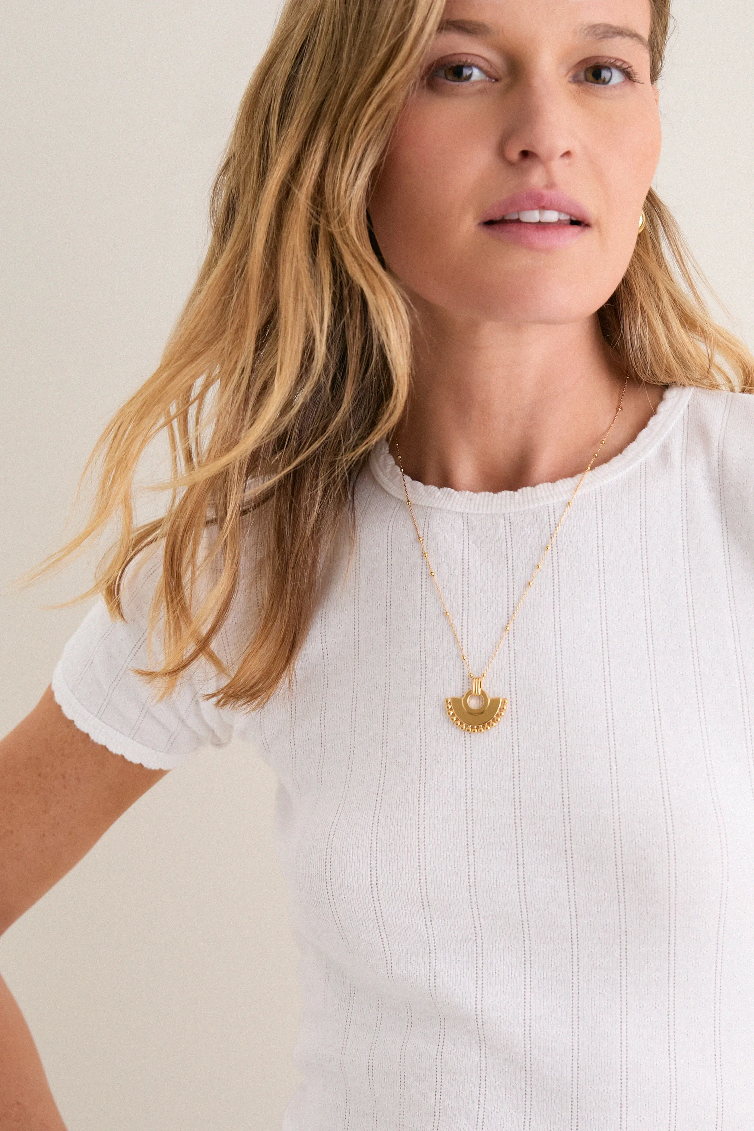 Gold Zenyu Fan Necklace sold by Tuckernuck product image thumbnail 2