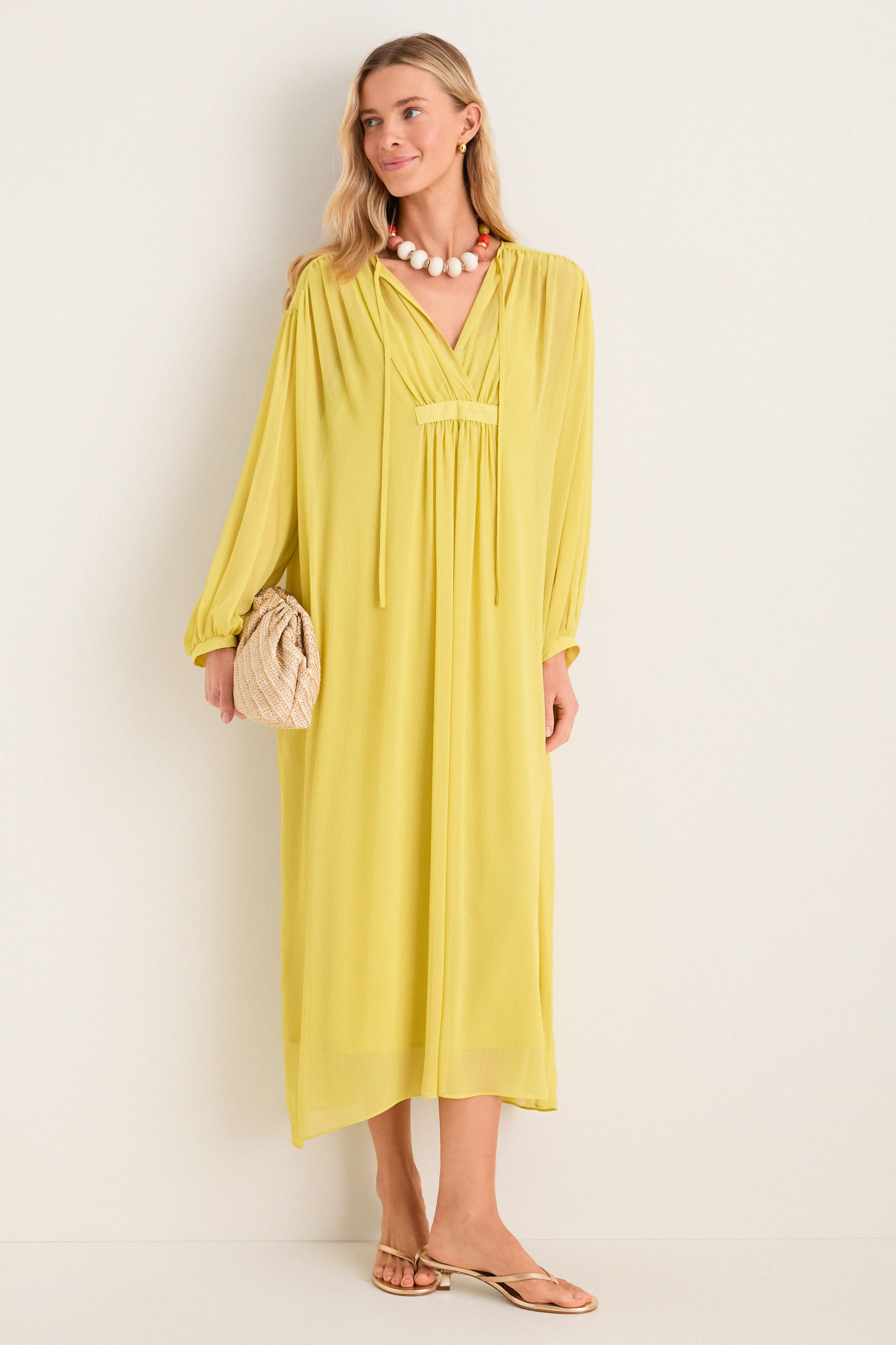 Citron Chiffon Clarisse Caftan sold by Tuckernuck product image thumbnail 2