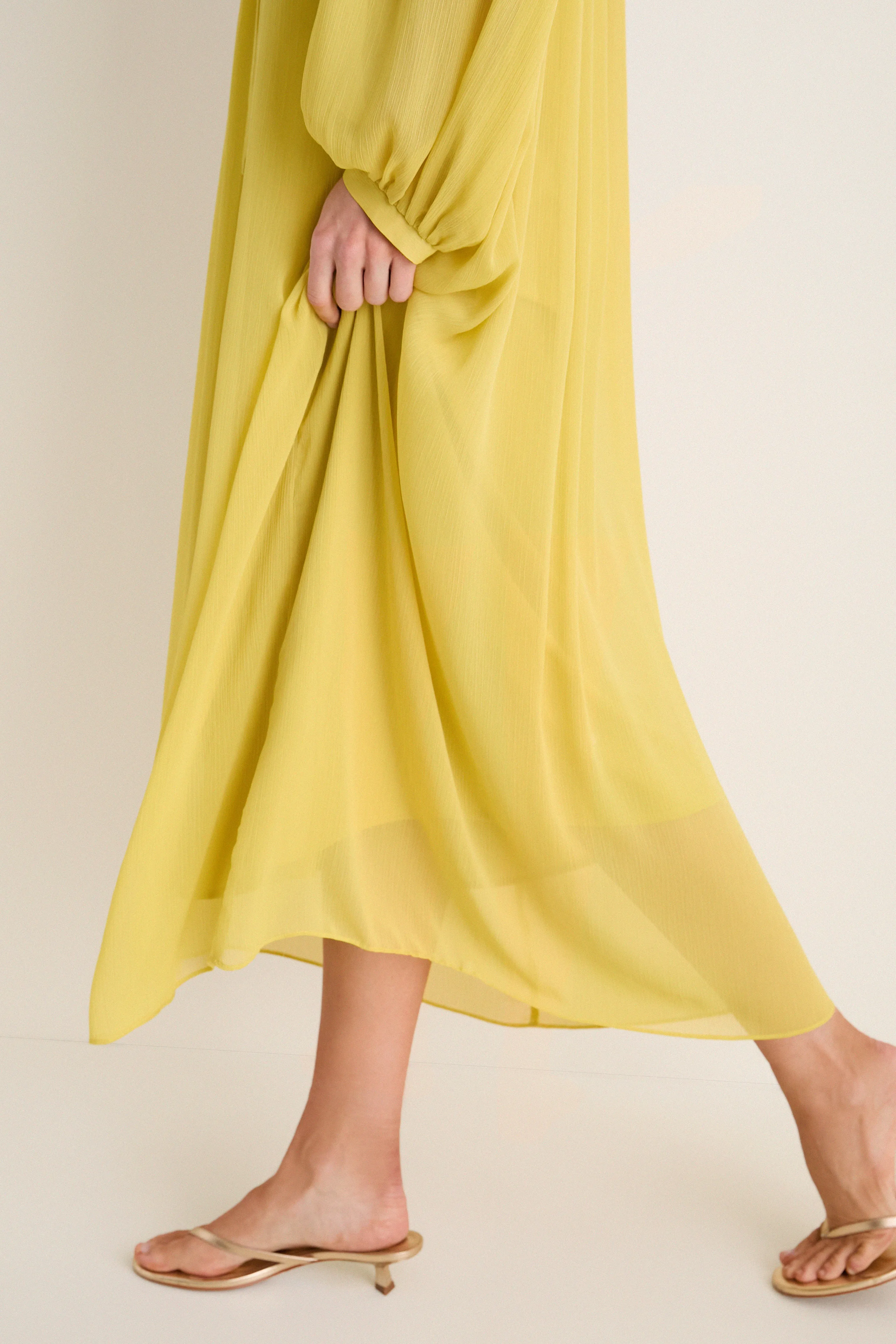 Citron Chiffon Clarisse Caftan sold by Tuckernuck product image thumbnail 5
