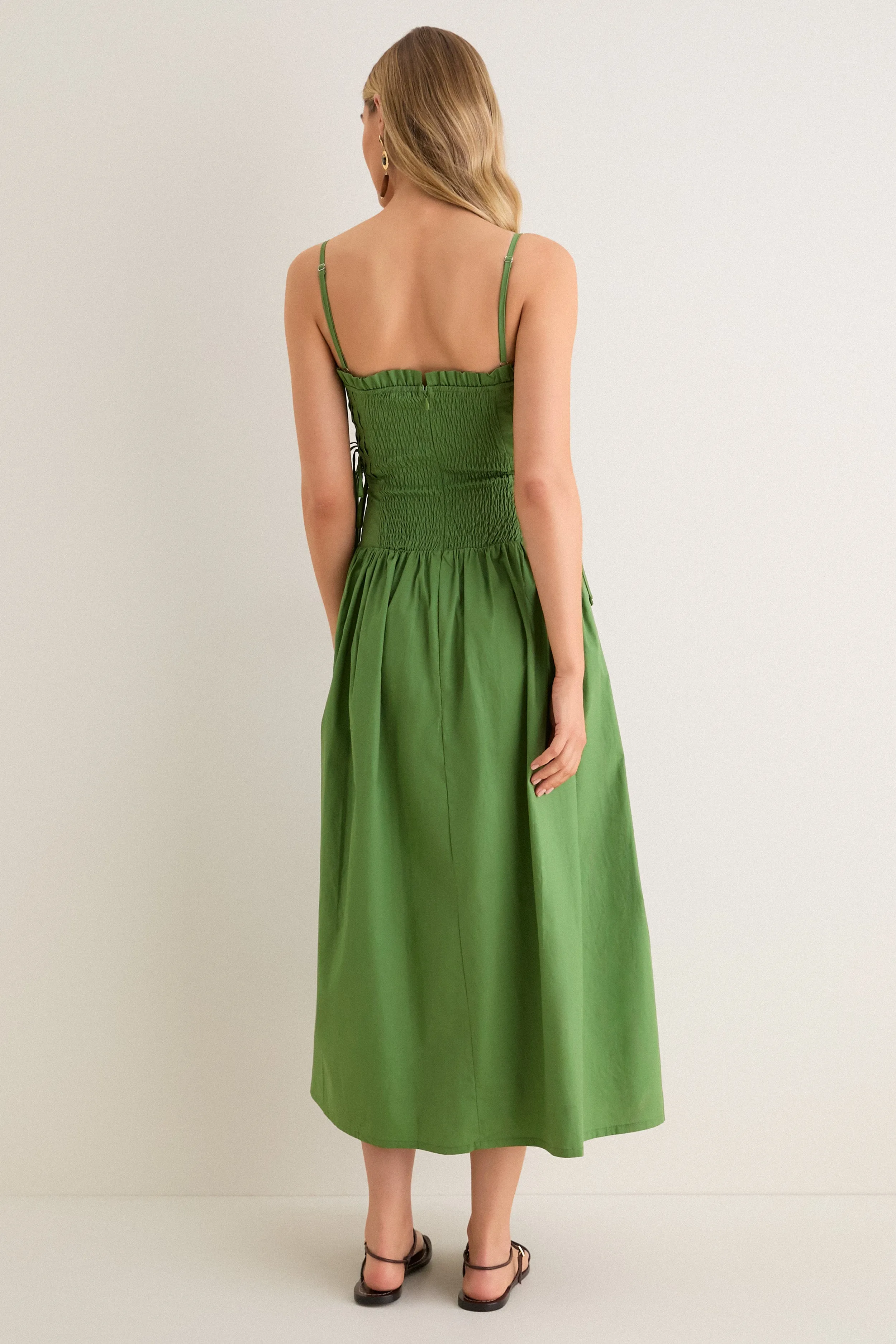 Green Tie Midi Dress sold by Tuckernuck product image thumbnail 5