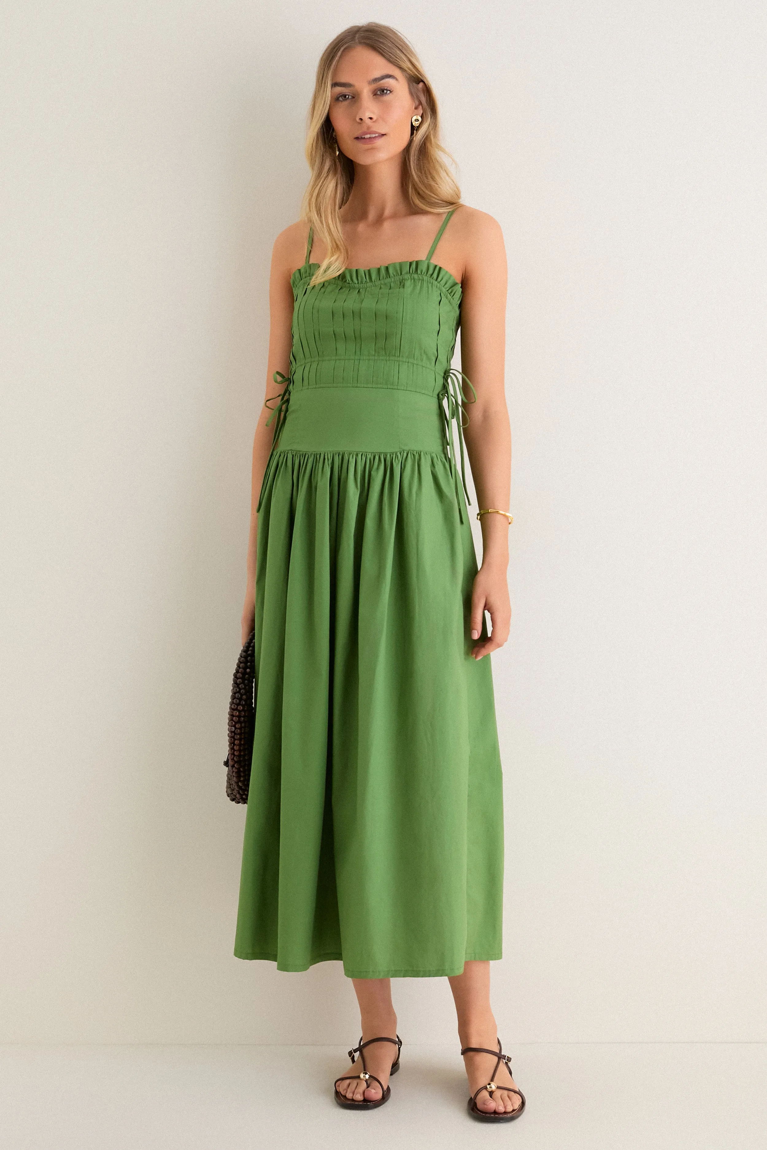 Green Tie Midi Dress sold by Tuckernuck product image thumbnail 2