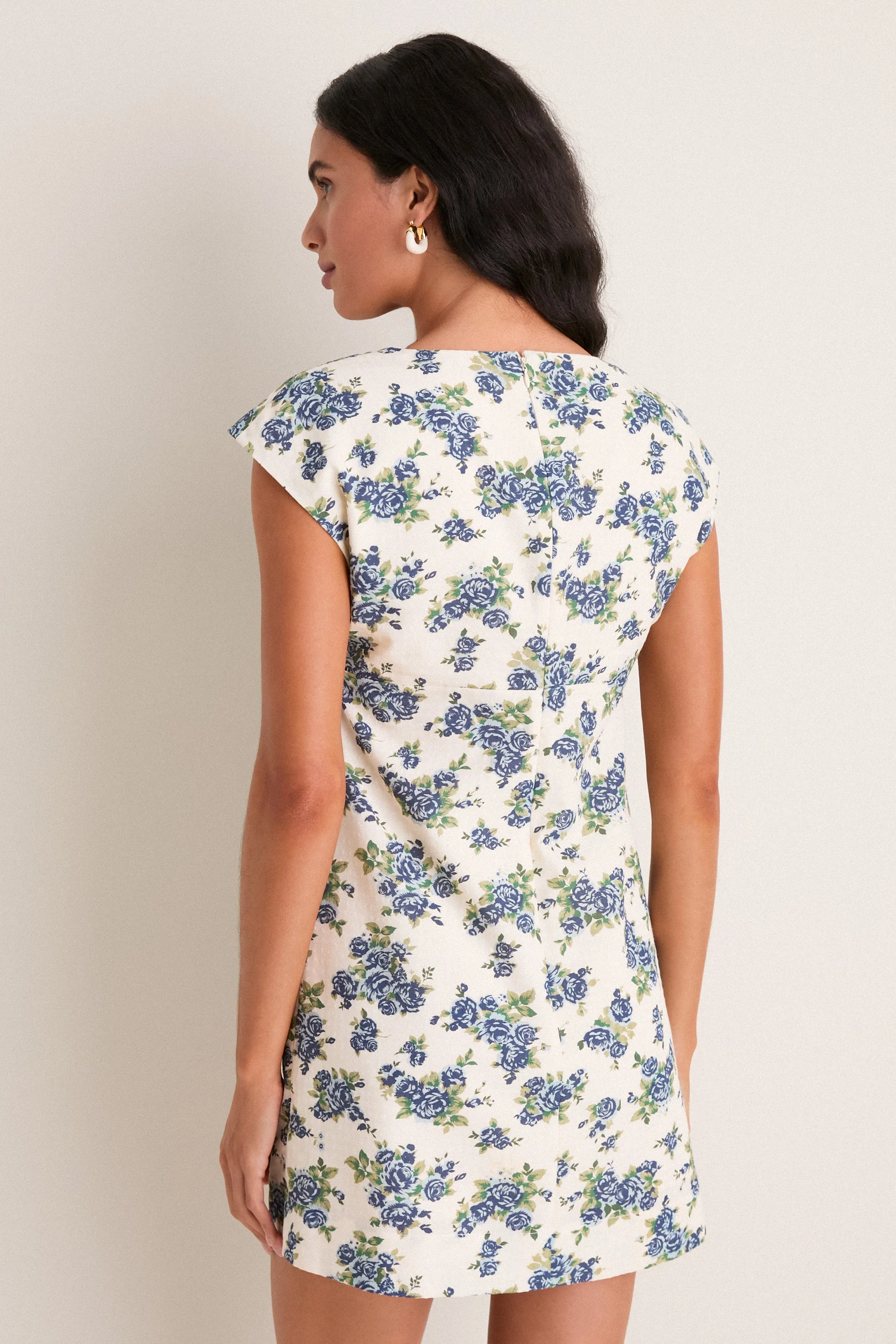 Blue Bouquet Floral Rosamund Mini Dress sold by Tuckernuck product image thumbnail 4