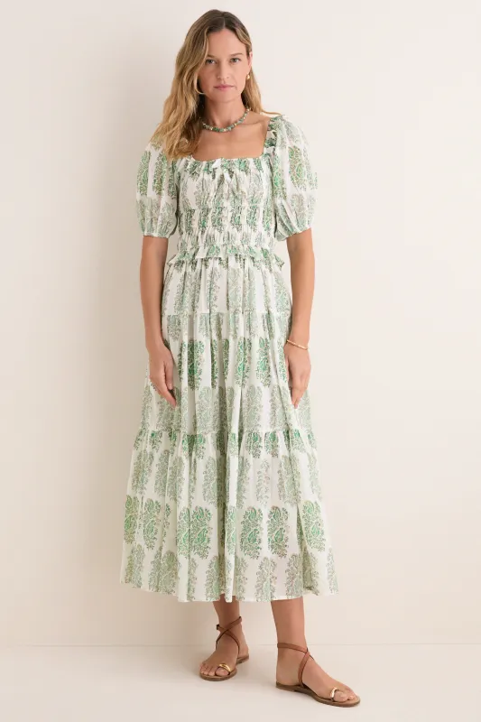 Green Mayura Percy Midi Dress made by Ro's Garden
