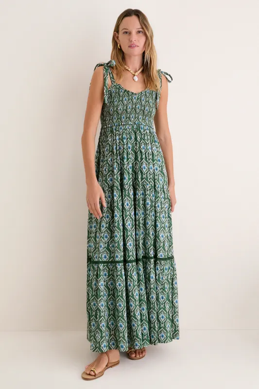 Green Indra Reece Maxi Dress made by Ro's Garden