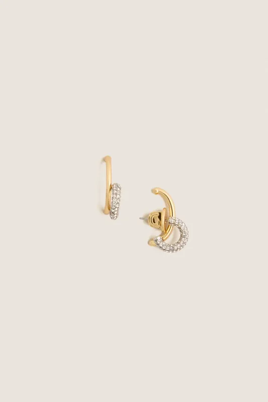 Gold Marisa Mini Pave Earring made by Tuckernuck