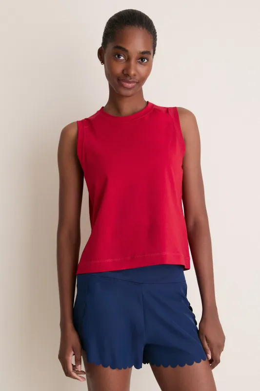 Red Performance Cotton Sasha Tank made by Tuckernuck
