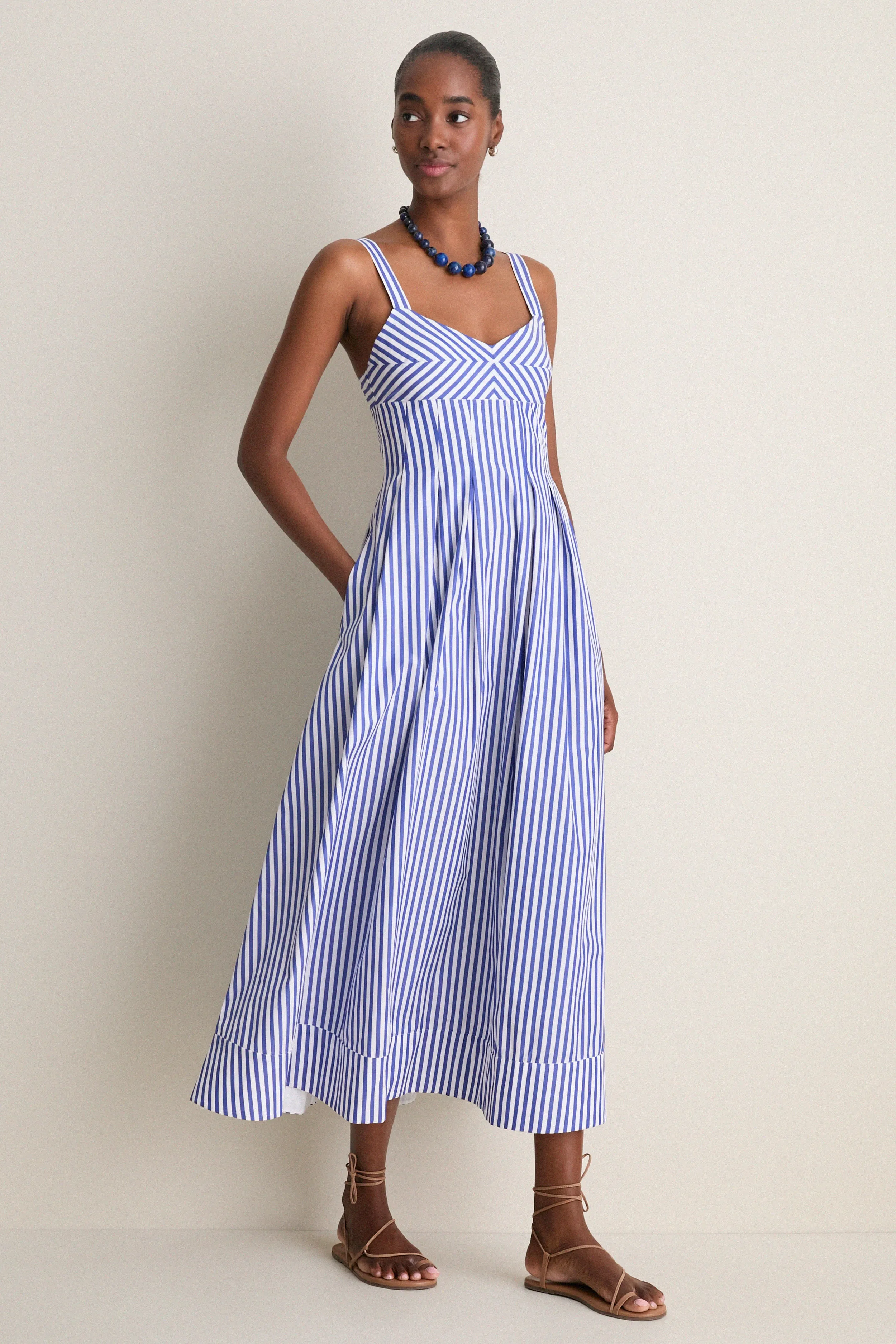 Cobalt and White Madeline Dress sold by Tuckernuck