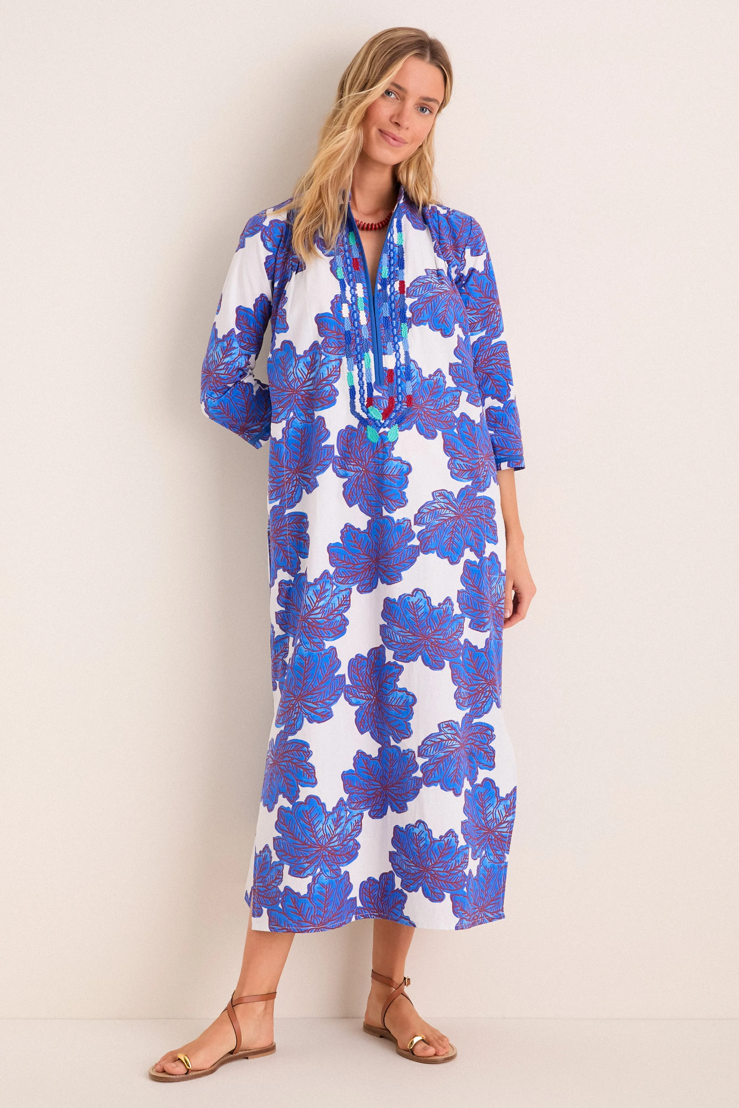 Blue Eenika Clorinda Long Kurta sold by Tuckernuck