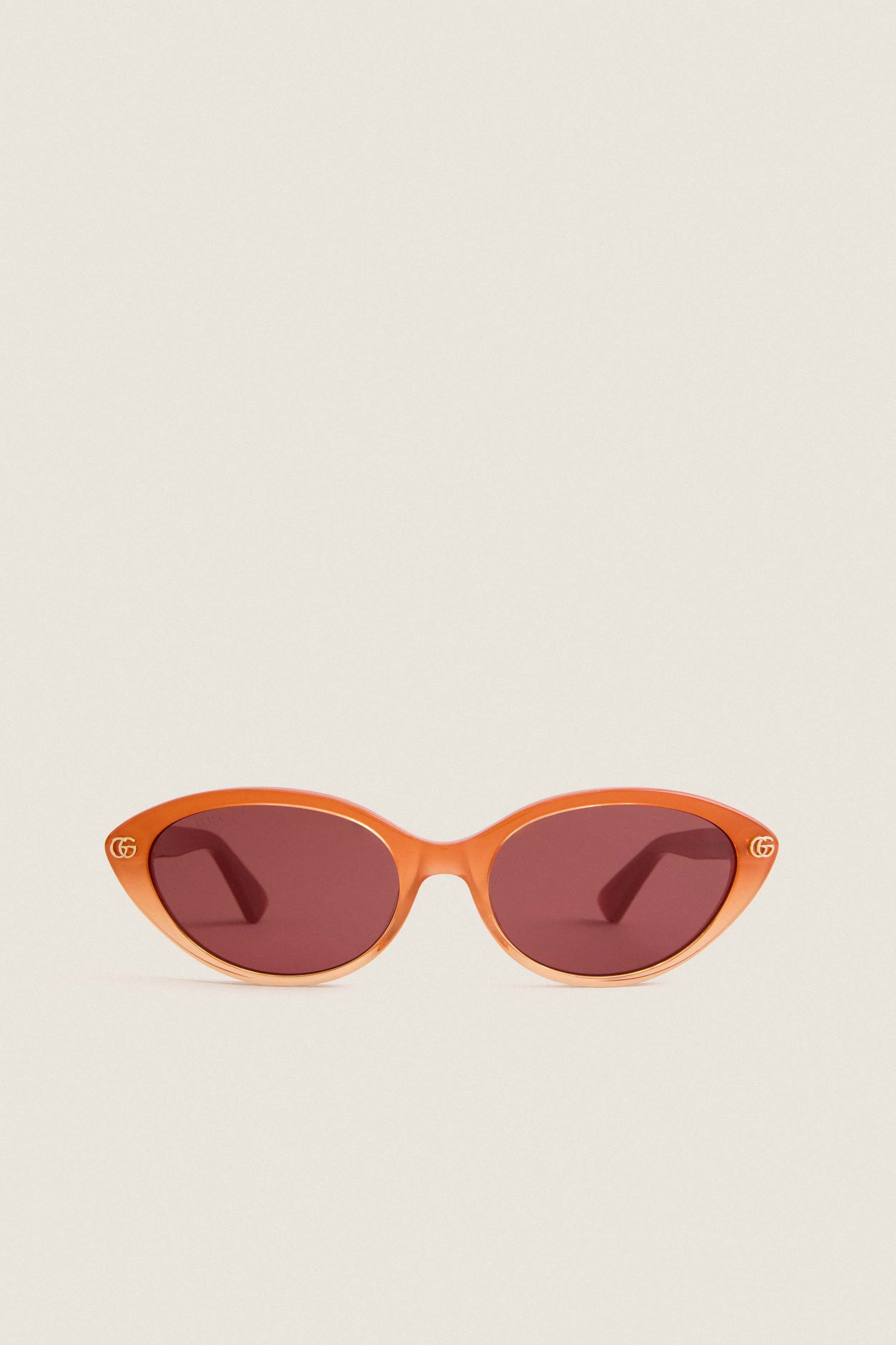 Shiny Milky Orange Double G Sunglasses sold by Tuckernuck