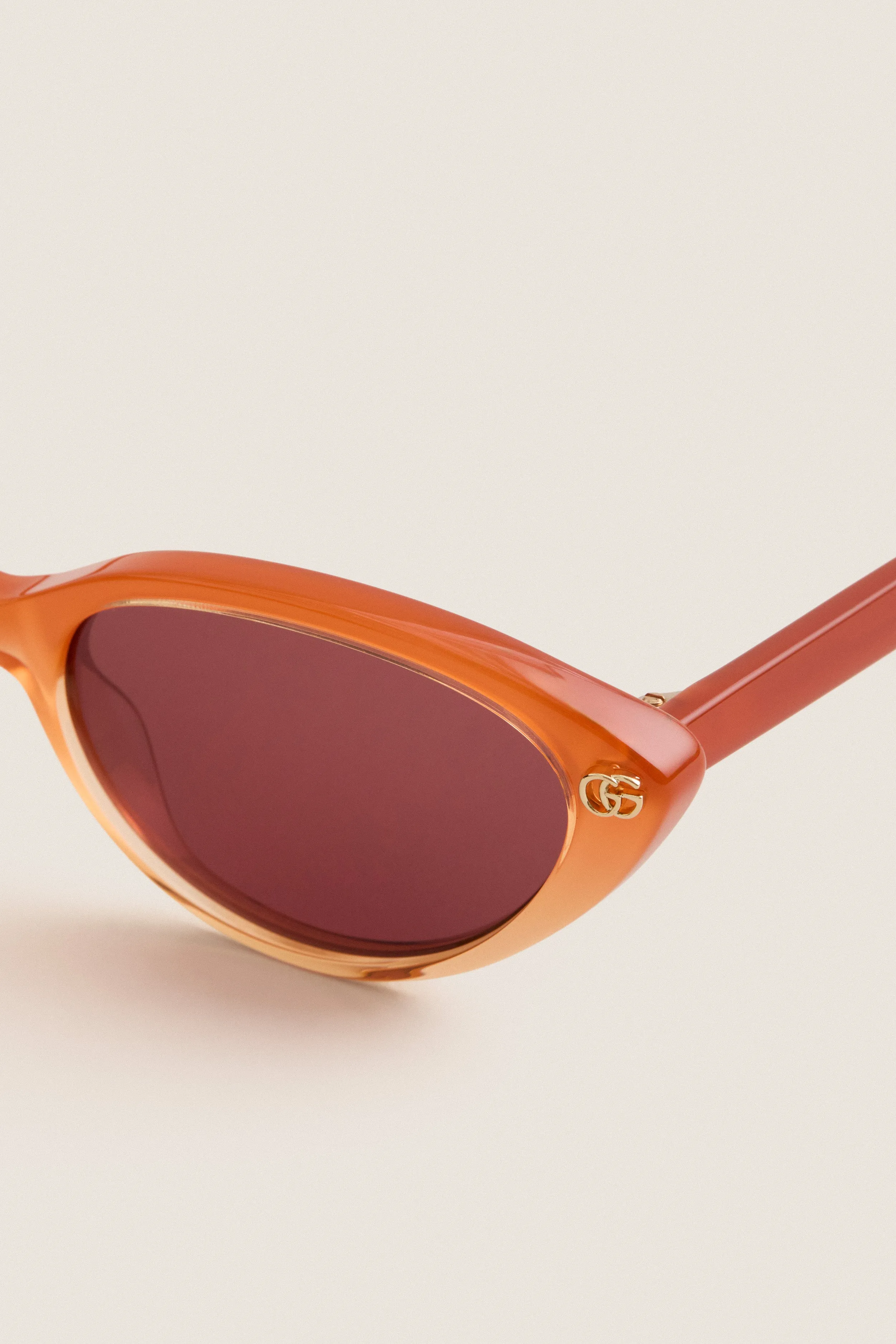 Shiny Milky Orange Double G Sunglasses sold by Tuckernuck product image thumbnail 5