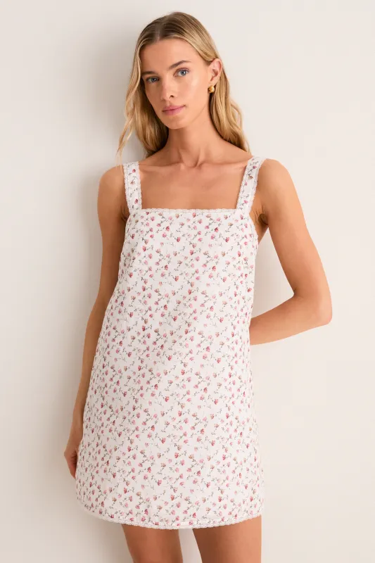 Watercolour Floral Charlotte Mini Dress made by Posse