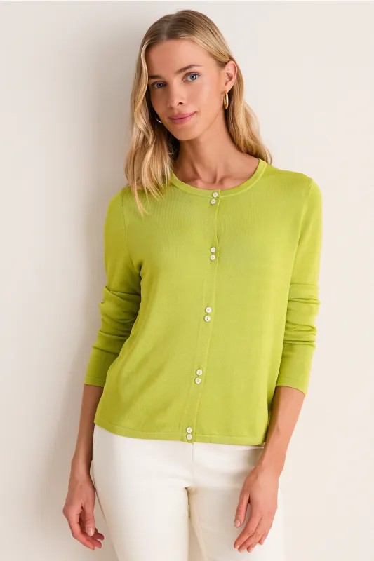 Chartreuse Rae Cardigan made by Posse