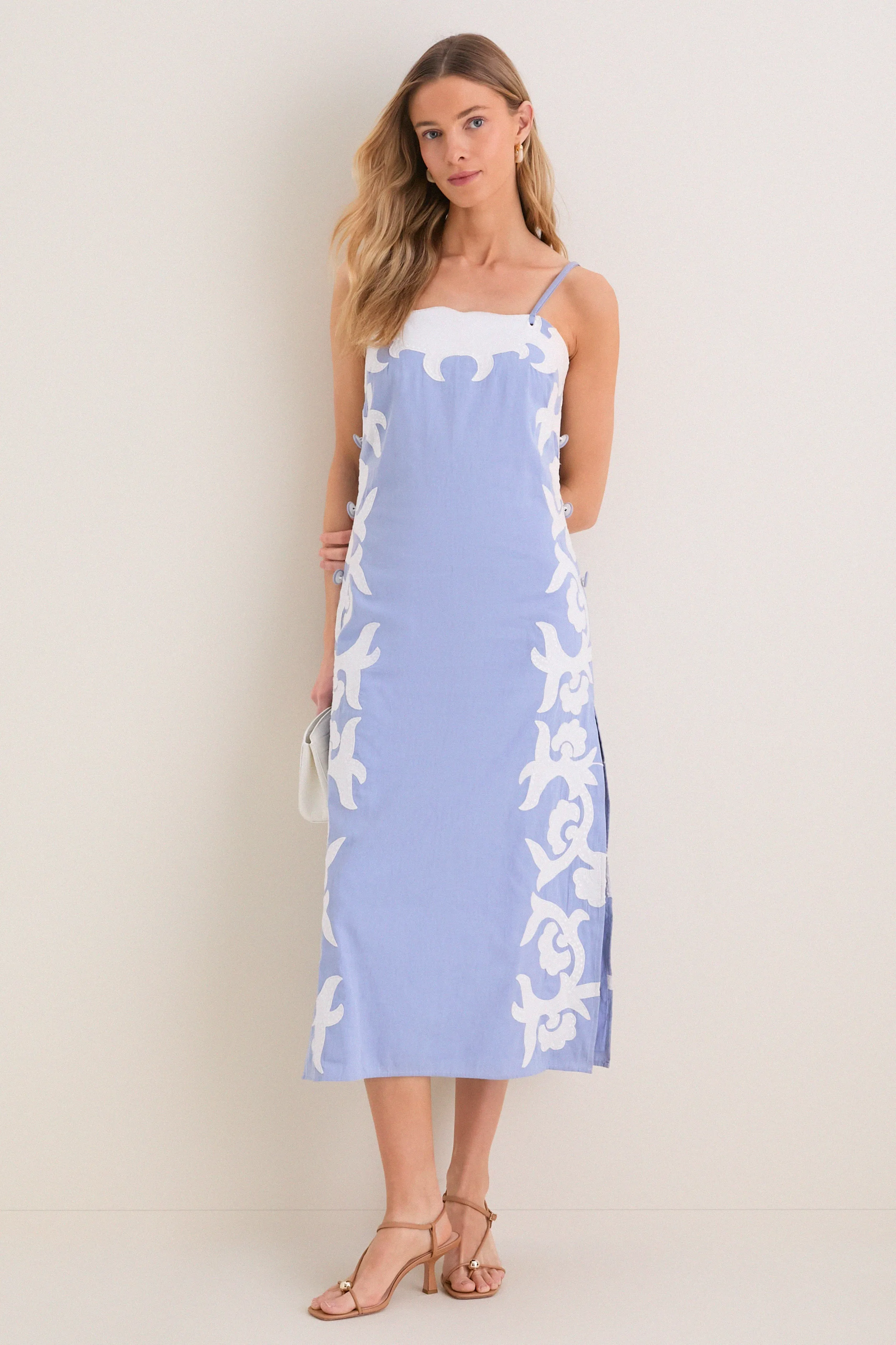 Light Blue Motif Denver Midi Dress sold by Tuckernuck product image thumbnail 2