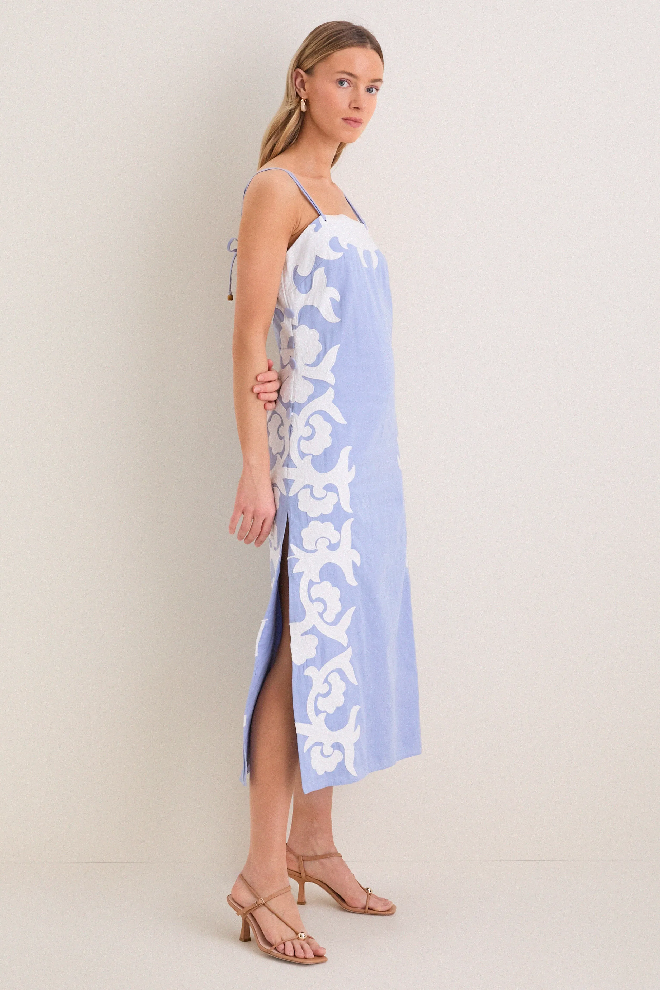 Light Blue Motif Denver Midi Dress sold by Tuckernuck product image thumbnail 3