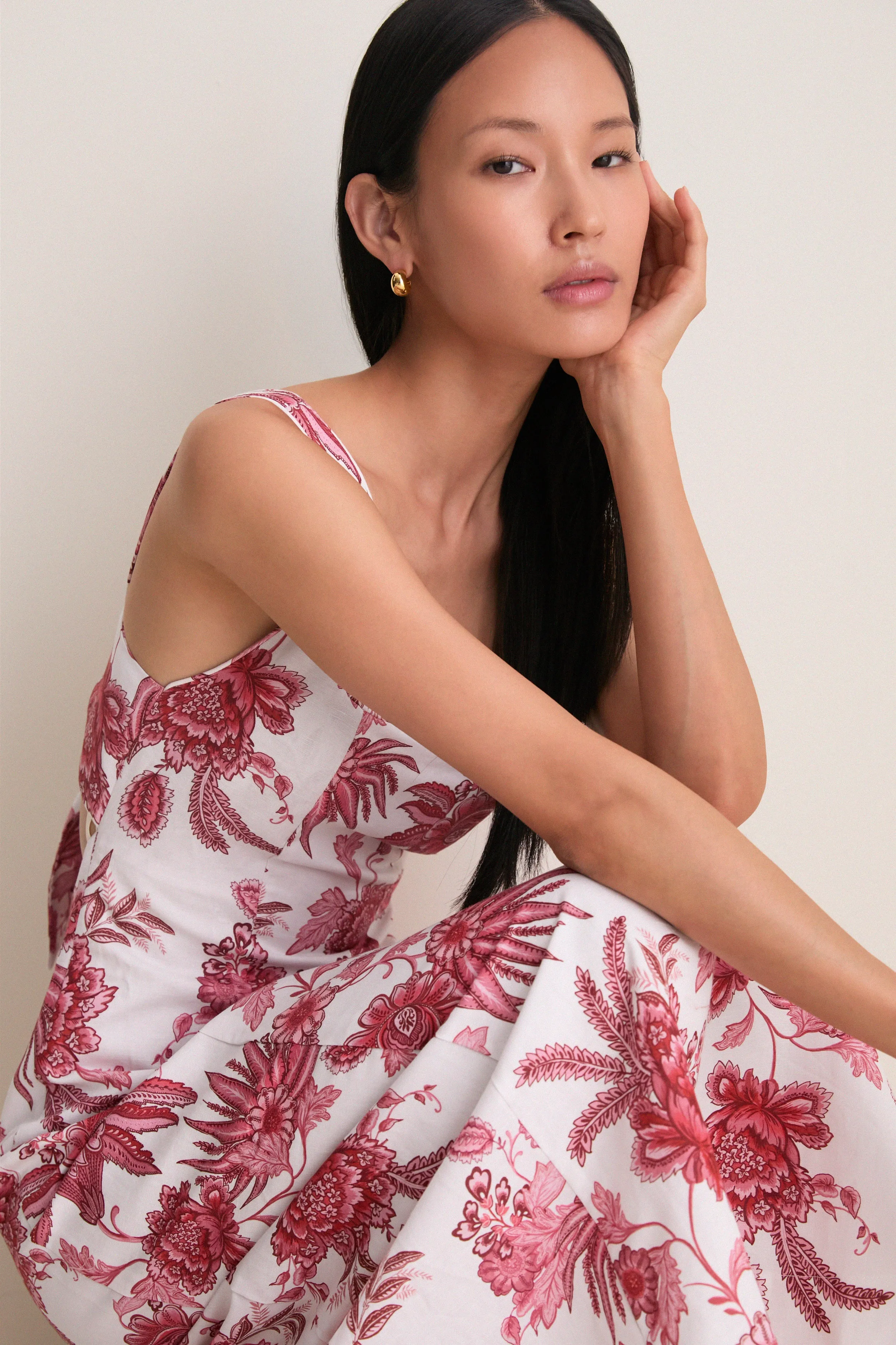 Red Bailey Midi Dress sold by Tuckernuck product image thumbnail 2