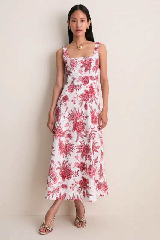 Red Bailey Midi Dress made by Kivari