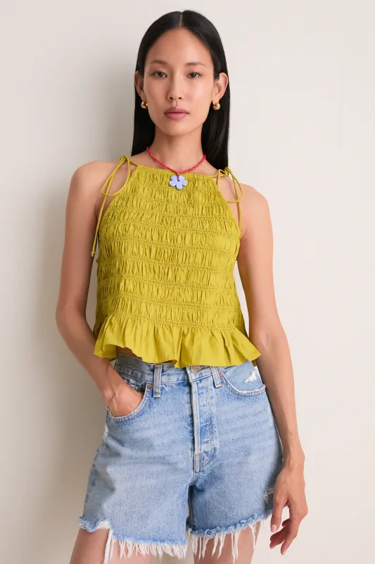 Green Envy Leota Top made by Cleobella