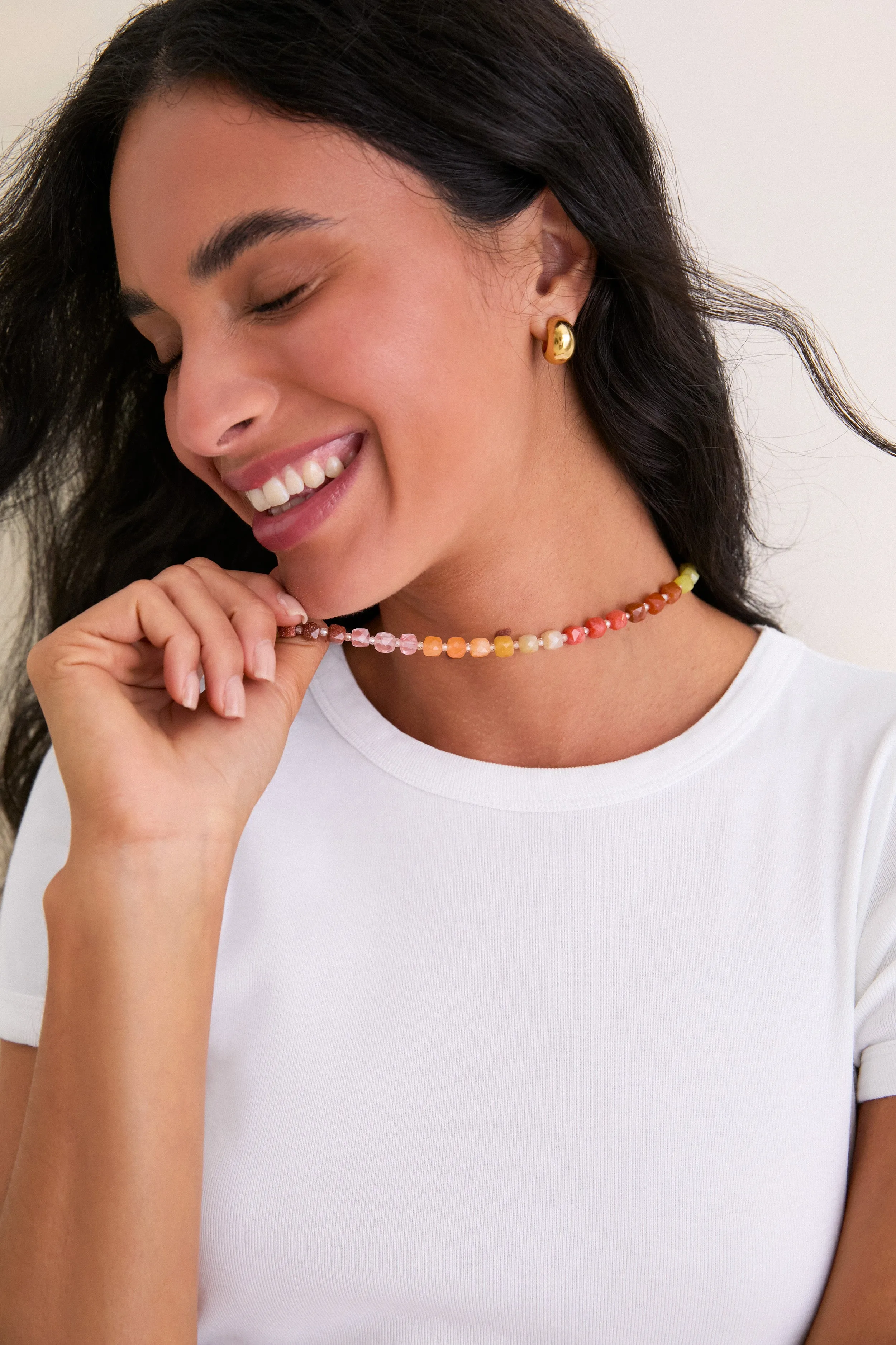 Orange Multi Summer Skies Necklace sold by Tuckernuck product image thumbnail 2