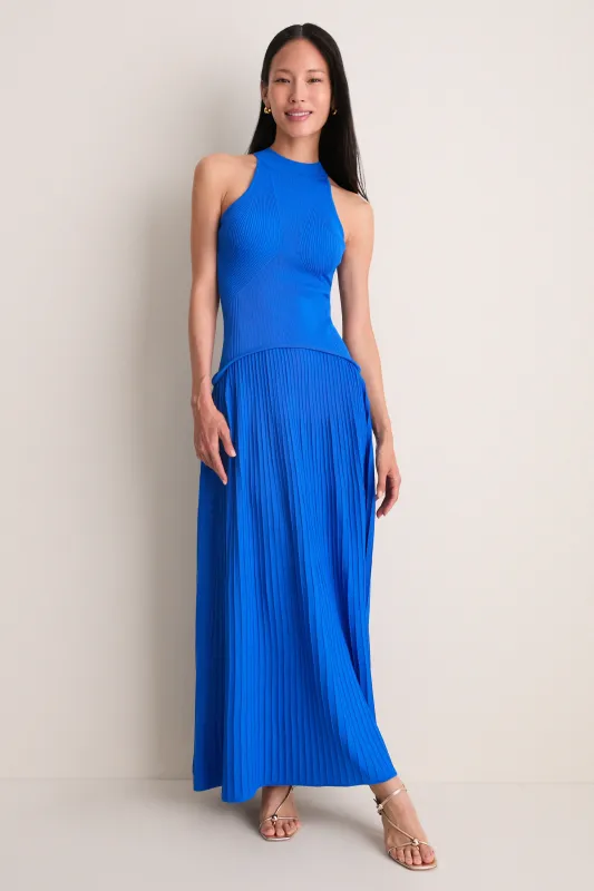 Olympian Blue Isola Maxi Dress made by SOLID & STRIPED