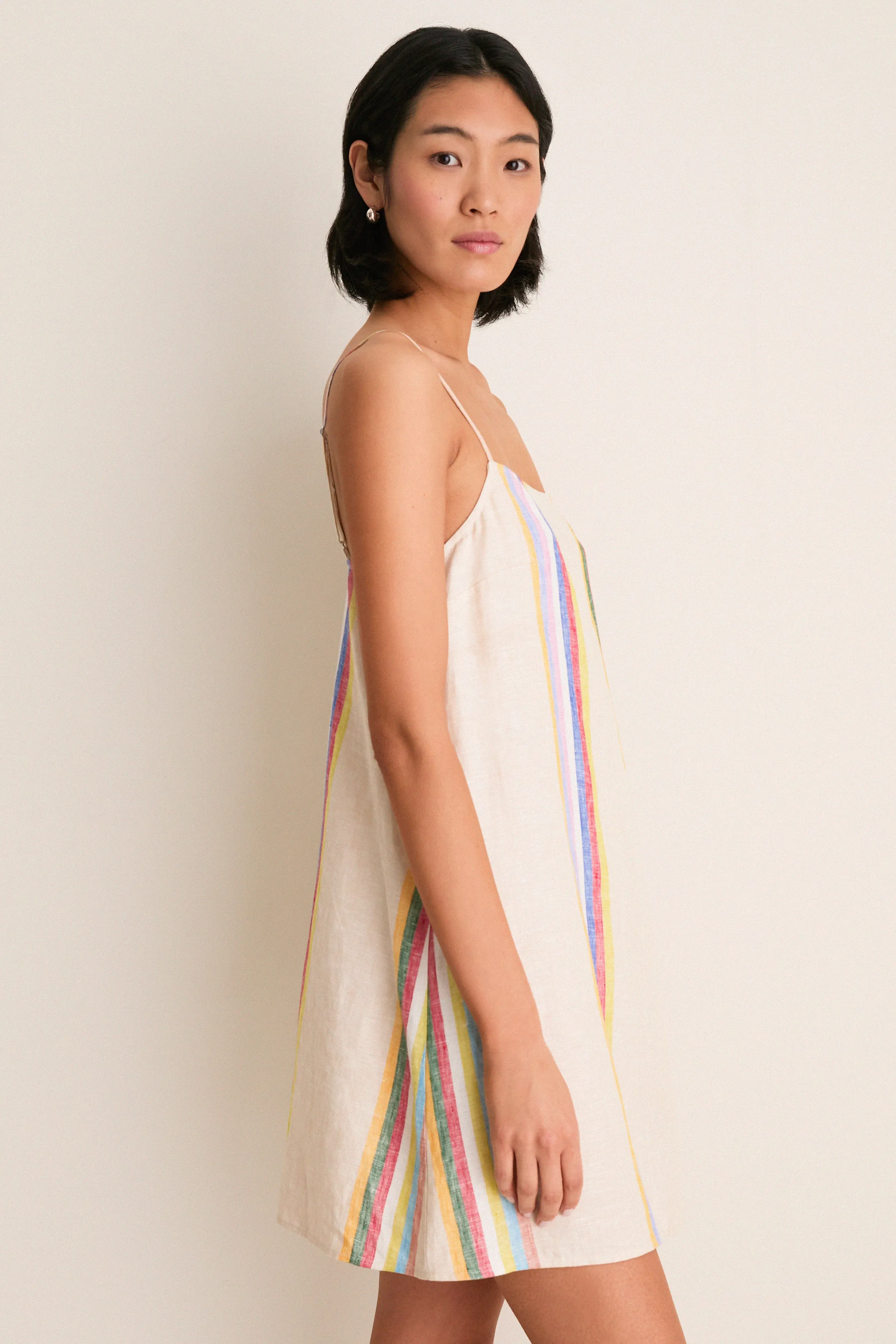 Day Trip Stripe Laura Linen Mini Dress sold by Tuckernuck product image thumbnail 4