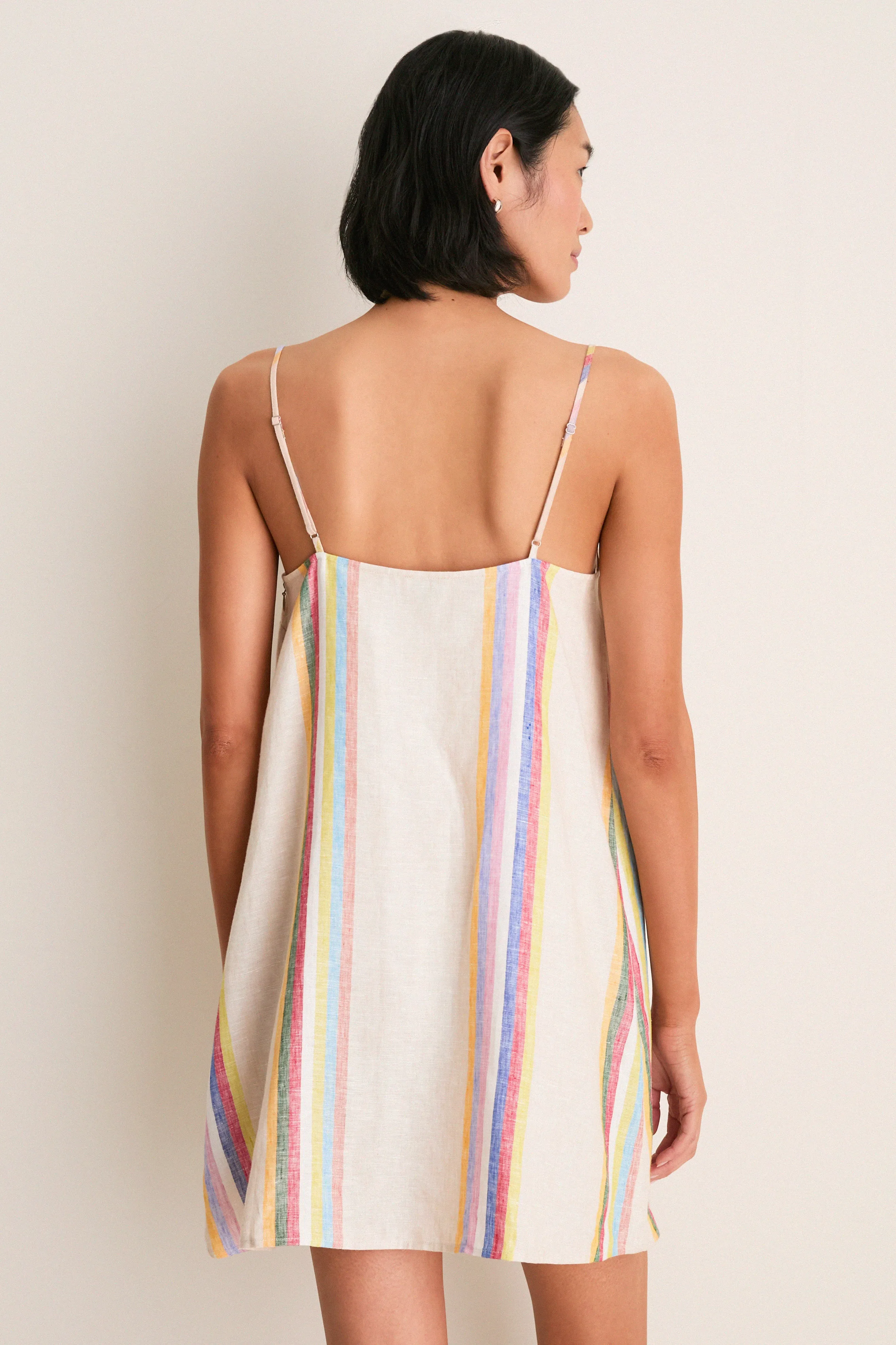Day Trip Stripe Laura Linen Mini Dress sold by Tuckernuck product image thumbnail 5