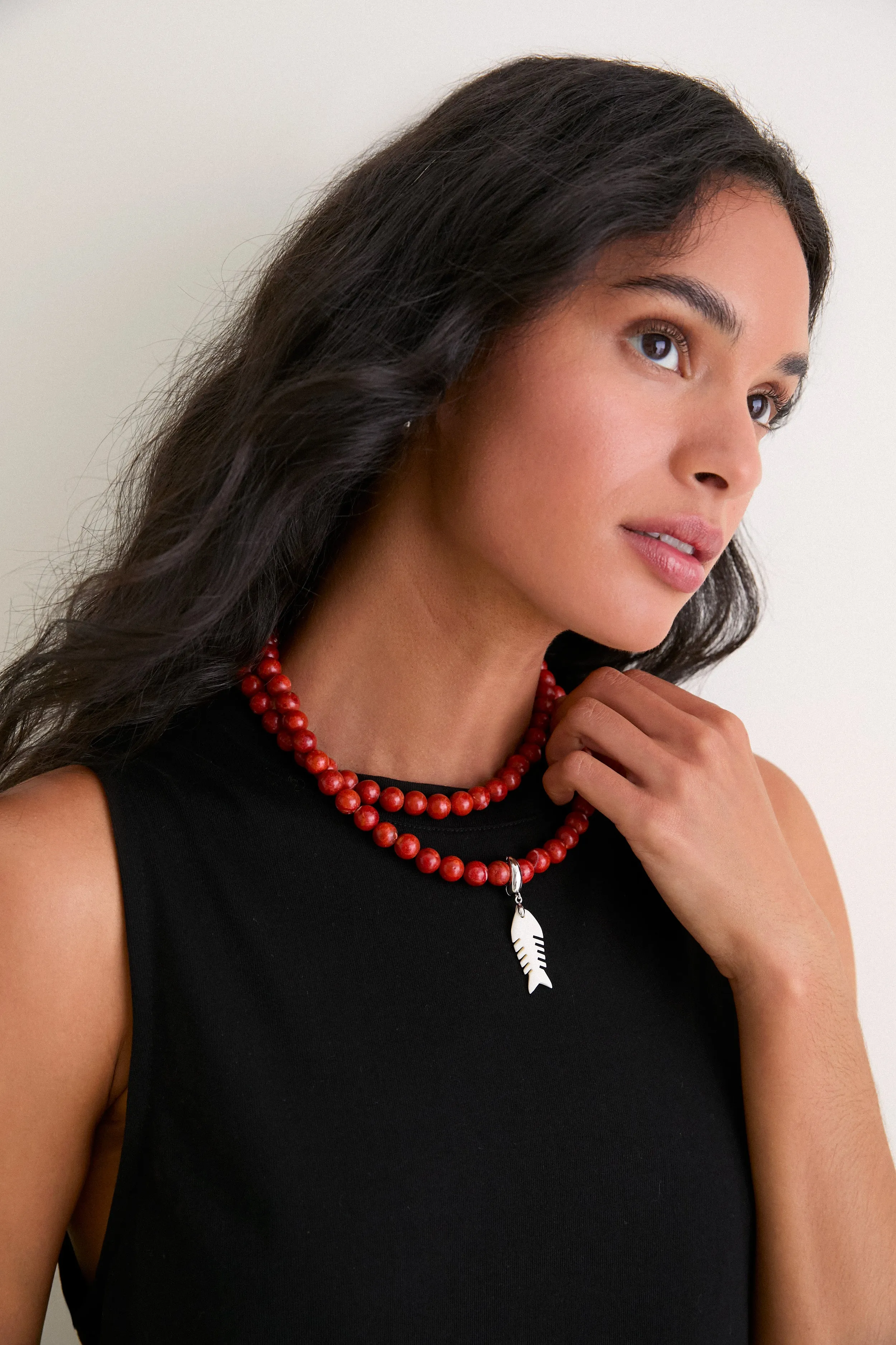 Rust Sardine Stone Necklace sold by Tuckernuck product image thumbnail 4