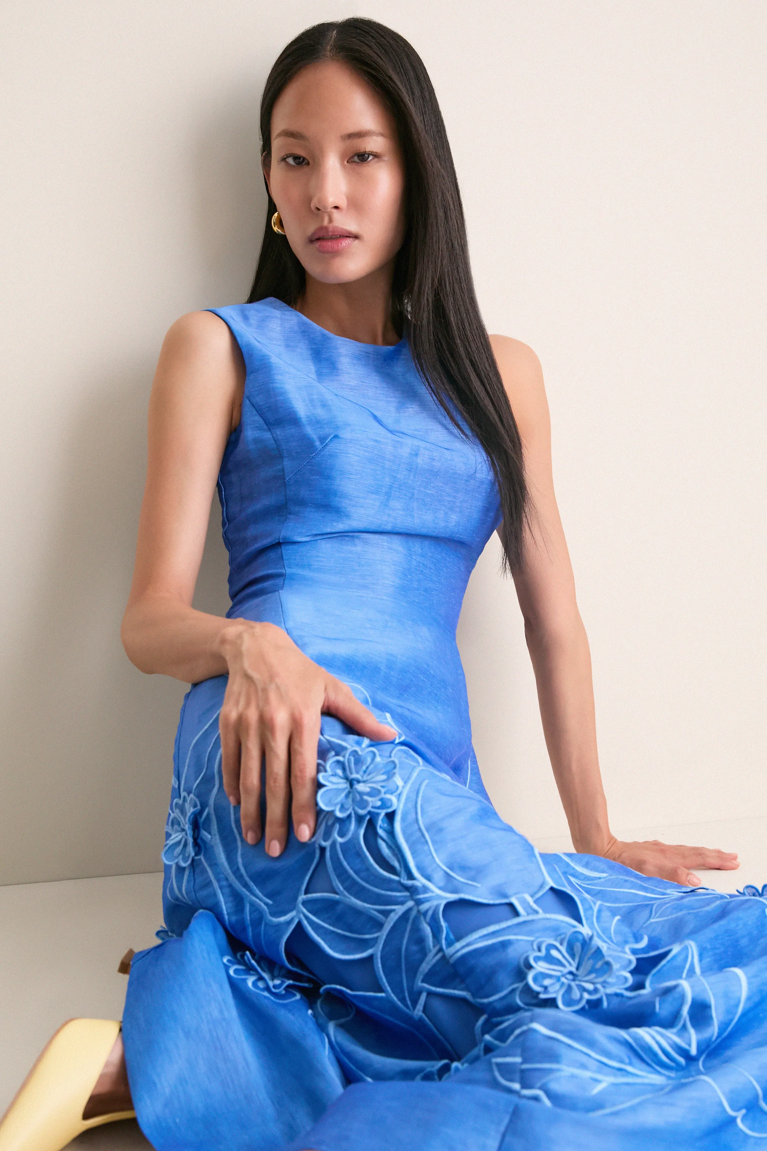 Azure Cleo Applique Midi Dress sold by Tuckernuck product image thumbnail 5