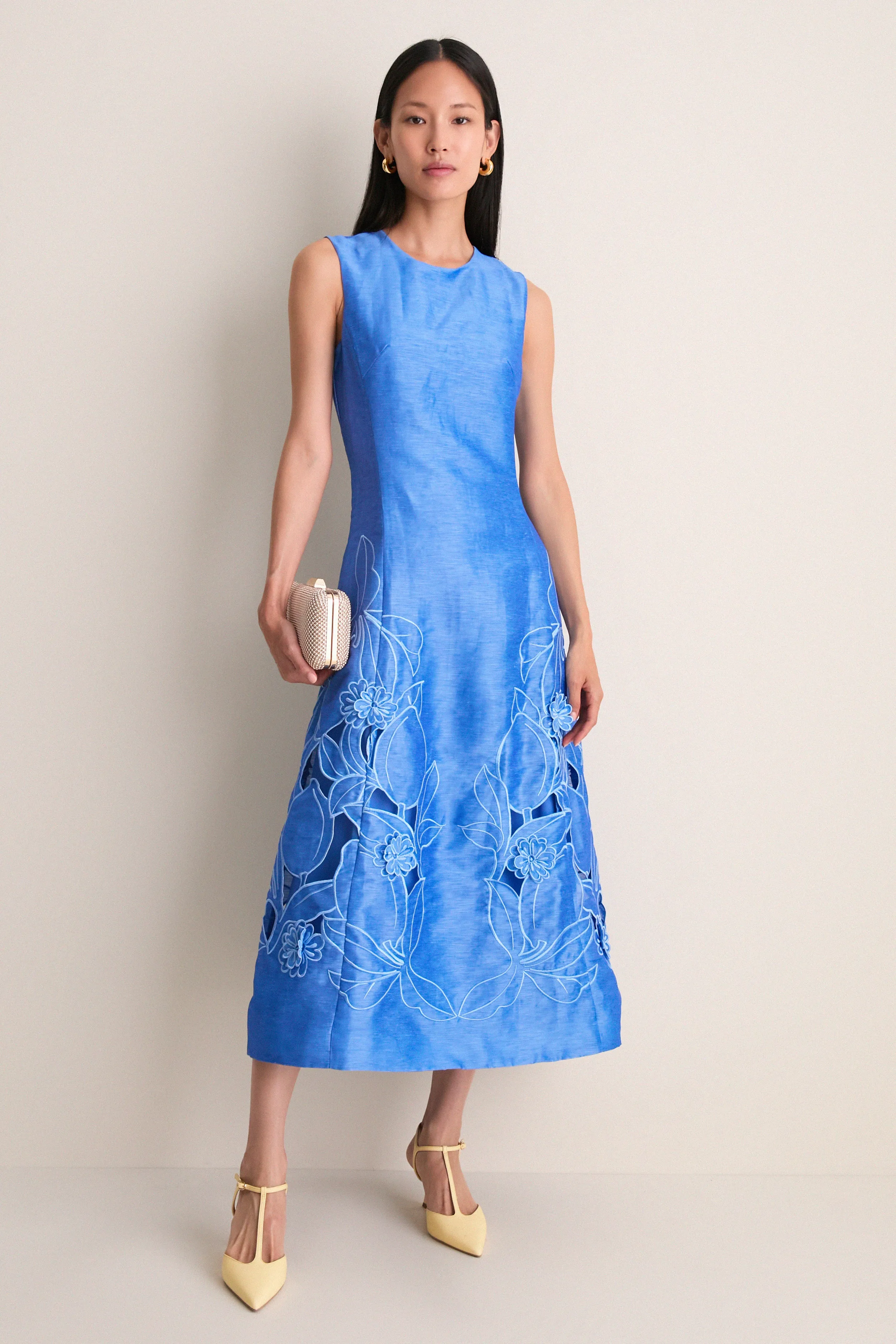 Azure Cleo Applique Midi Dress sold by Tuckernuck