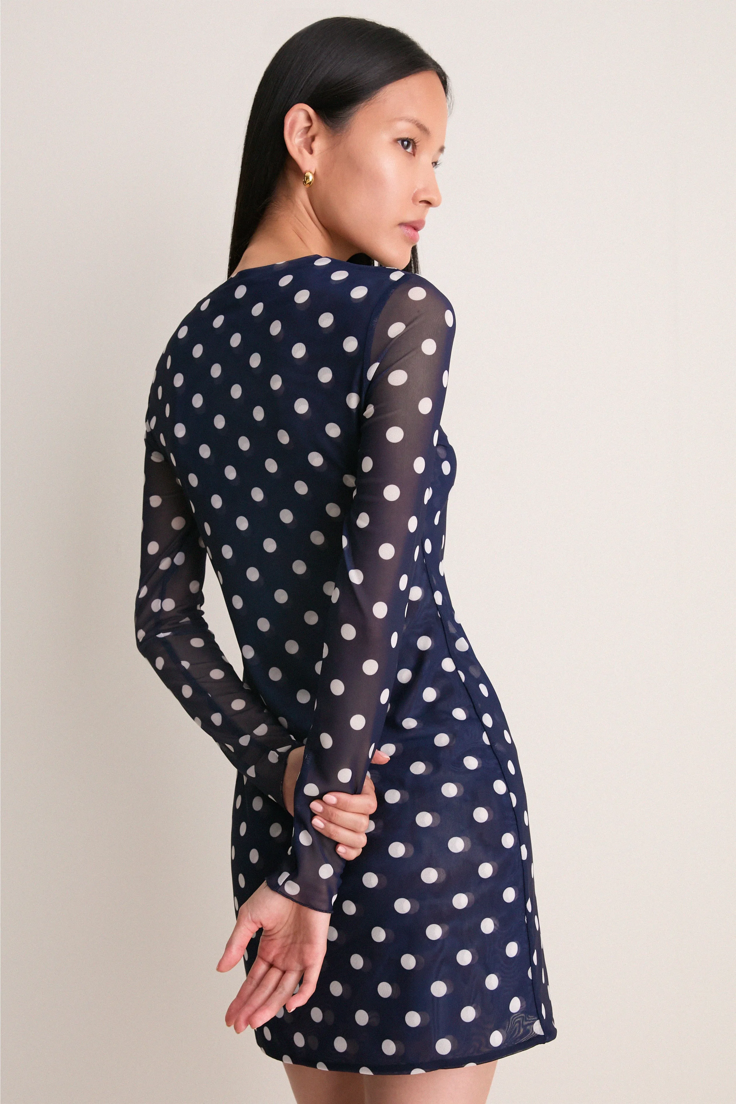 Midnight Dot Scarlet Mini Dress sold by Tuckernuck product image thumbnail 5