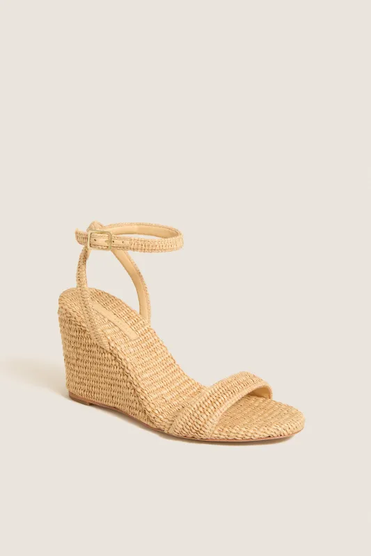 Natural Chunky Raffia Gavi Wedges made by Loeffler Randall