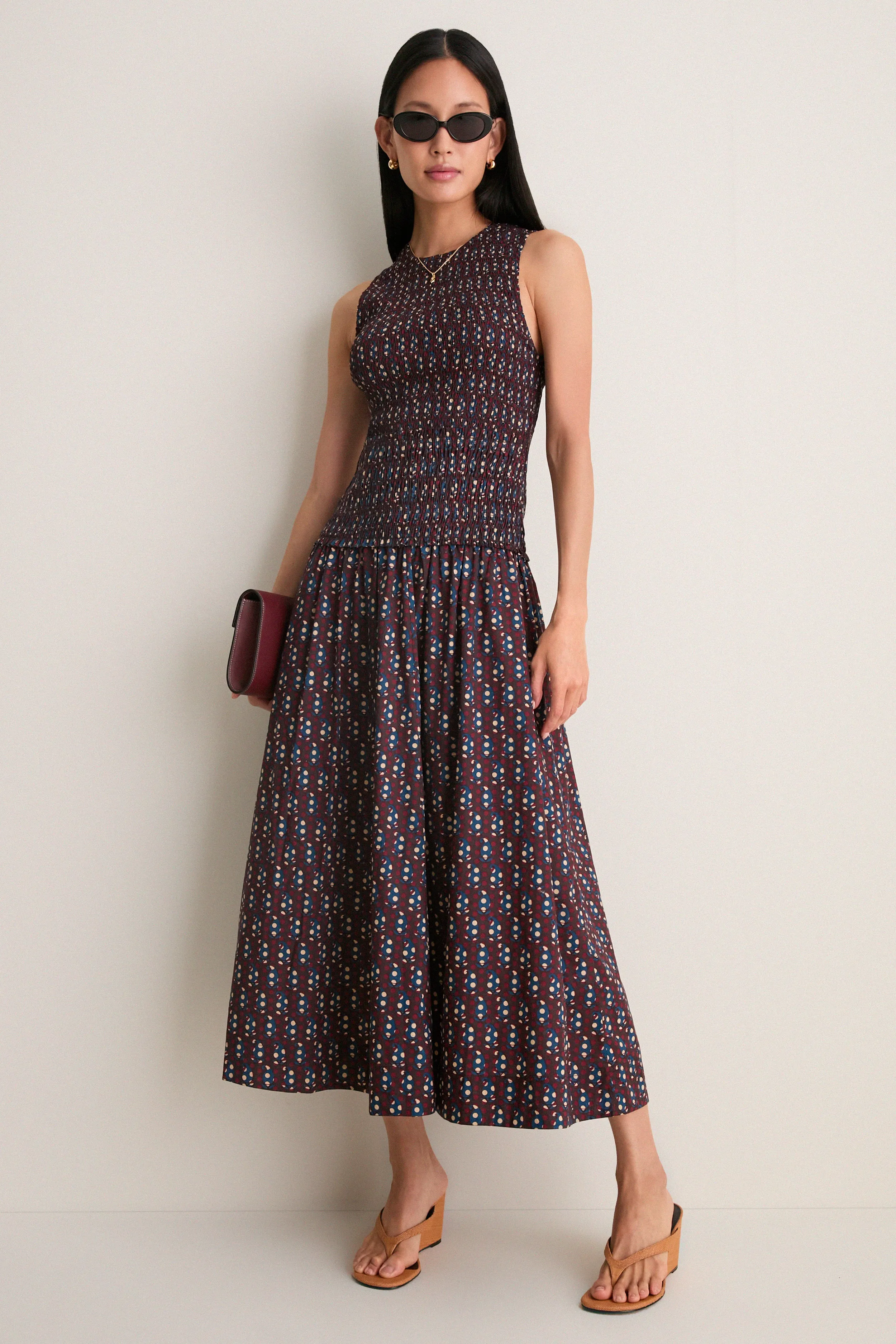 Block Print Polka Siempre Tank Maxi sold by Tuckernuck product image thumbnail 3
