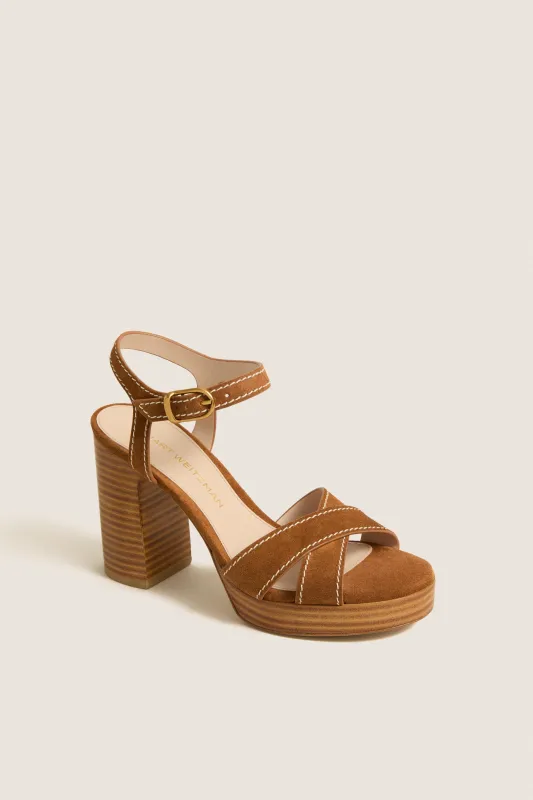 Doe Sport Suede Park Platform 85 Heels made by Stuart Weitzman