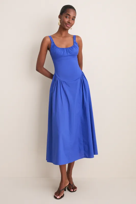 Cobalt Marcella Midi Dress made by Faithfull the Brand