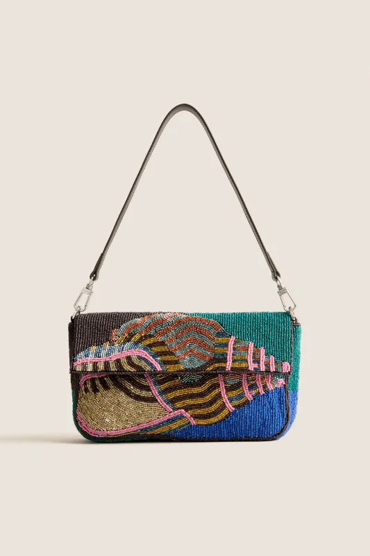 Conch Shell Timmy Convertible Shoulder Bag made by STAUD