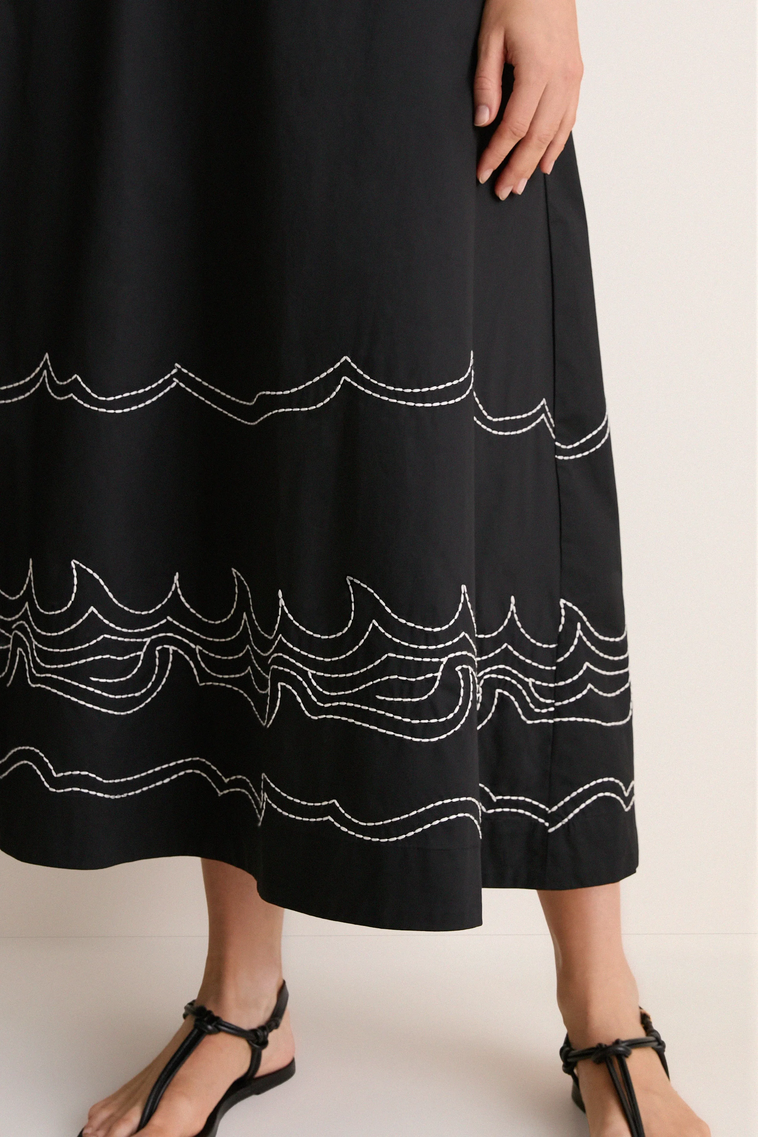 Black Embroidered Cotton Rhea Maxi Dress sold by Tuckernuck product image thumbnail 2