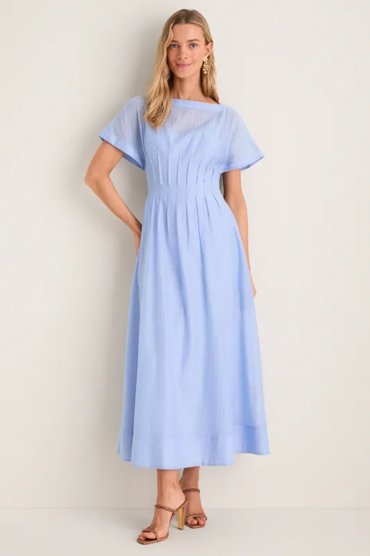 Bluebell Textured Gauze Midi Dress made by Lela Rose