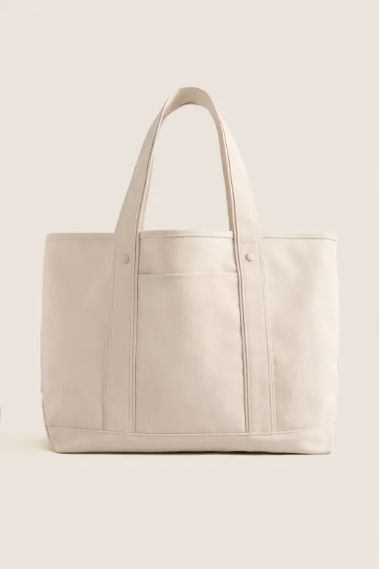 Large Natural Heritage Canvas Tote made by Tuckernuck