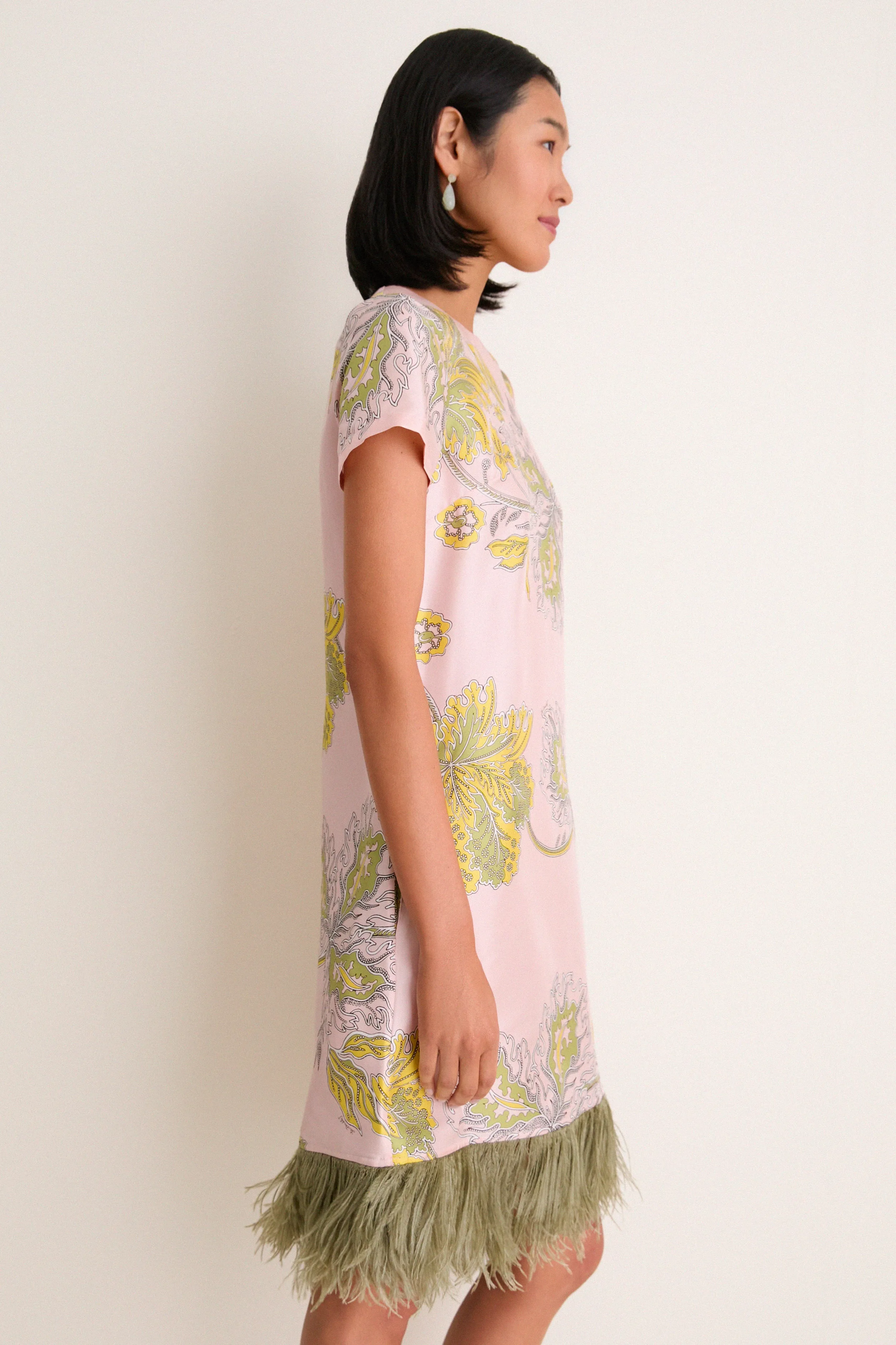 Swathe Mini Swing Dress with Feathers sold by Tuckernuck product image thumbnail 4