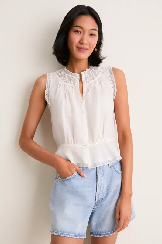 Ivory Collette Top made by Alex Mill