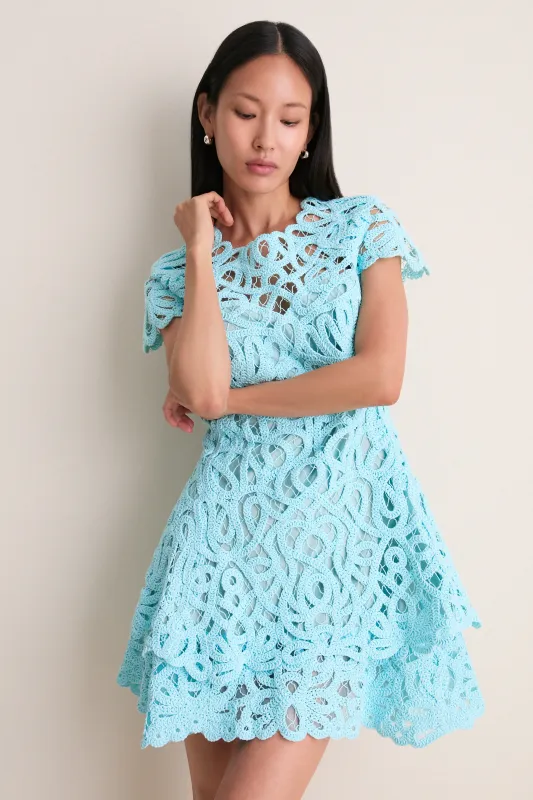 Pool Lina Laced Guipure Mini Dress made by Simkhai