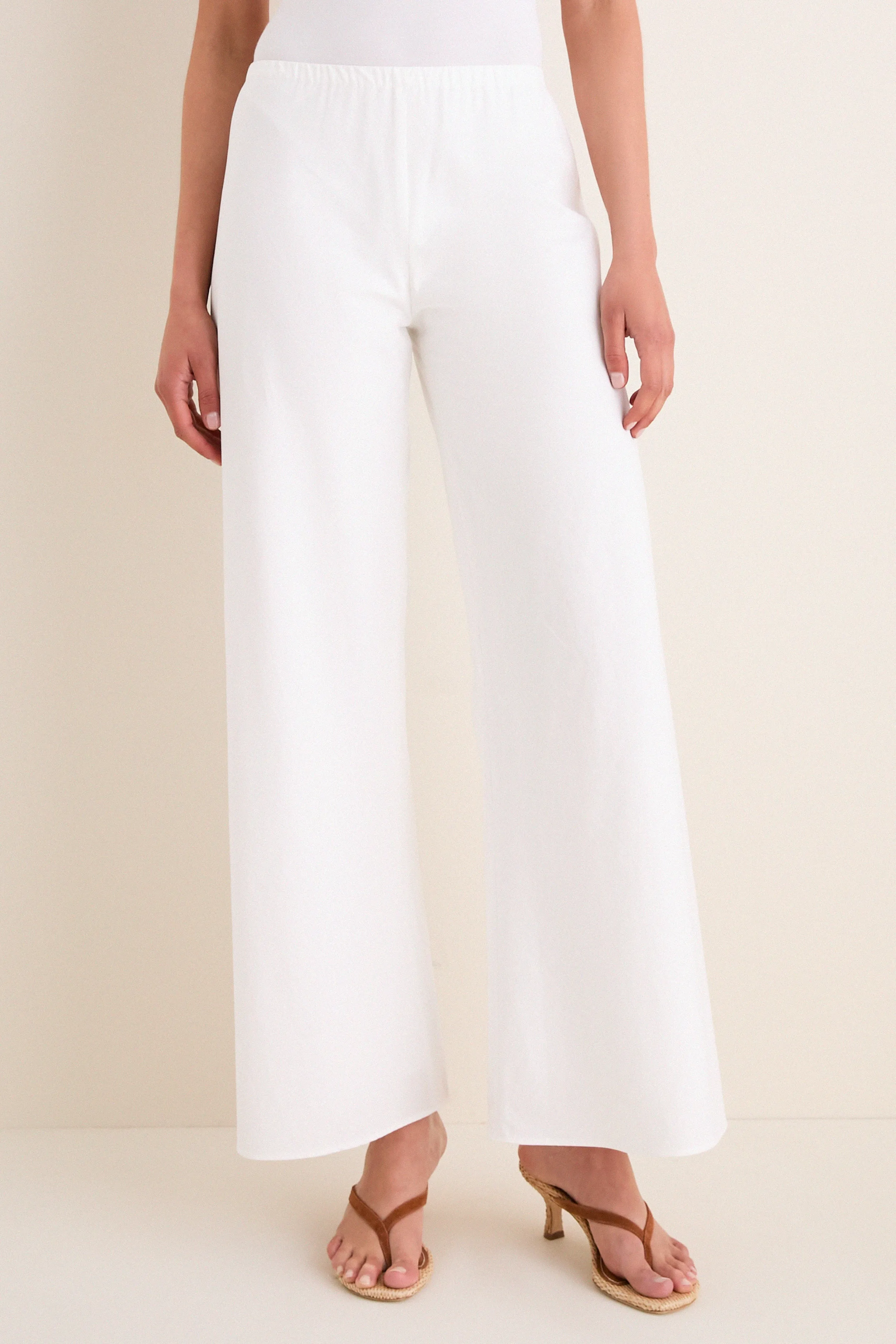 White Cotton Poplin Colby Pant sold by Tuckernuck