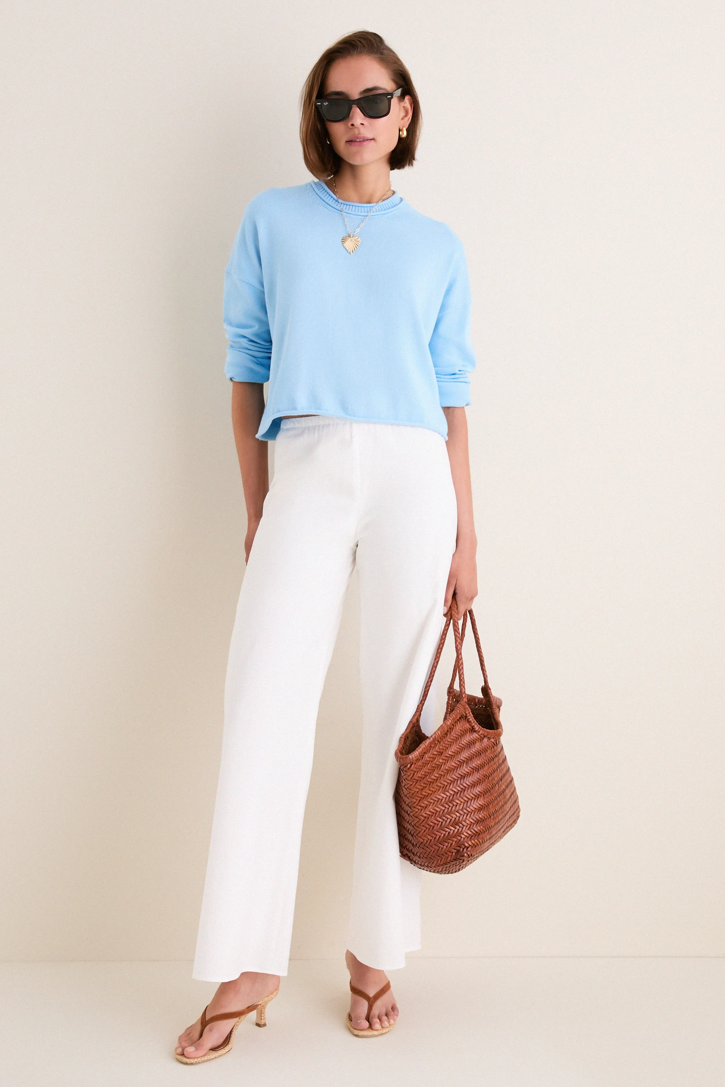 White Cotton Poplin Colby Pant sold by Tuckernuck product image thumbnail 2