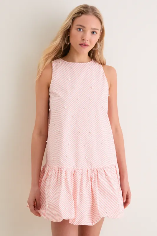 Peach Ivory Aurora Sleeveless Mini Dress made by En Saison