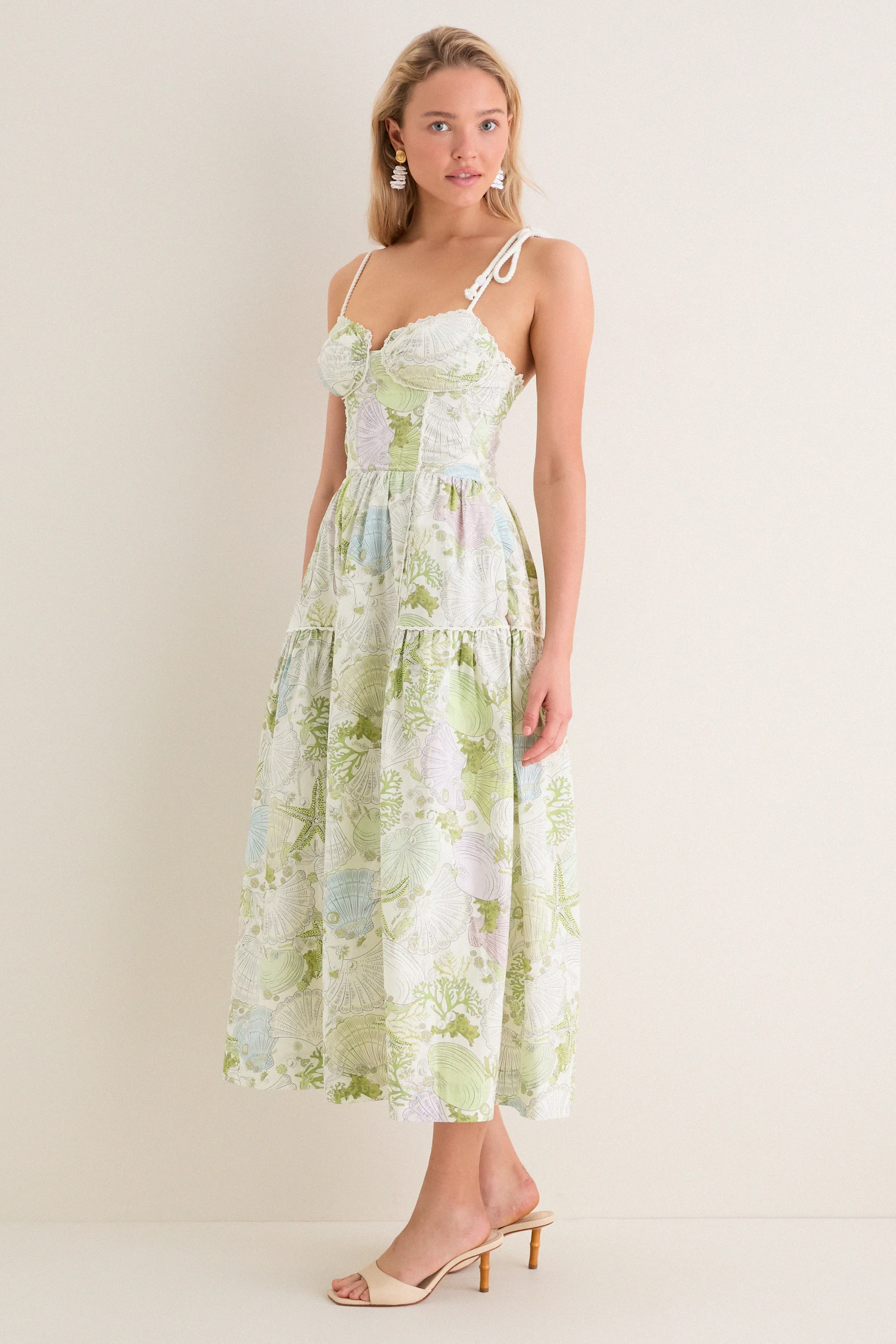 Ivory Olive Blair Midi Dress sold by Tuckernuck product image thumbnail 4
